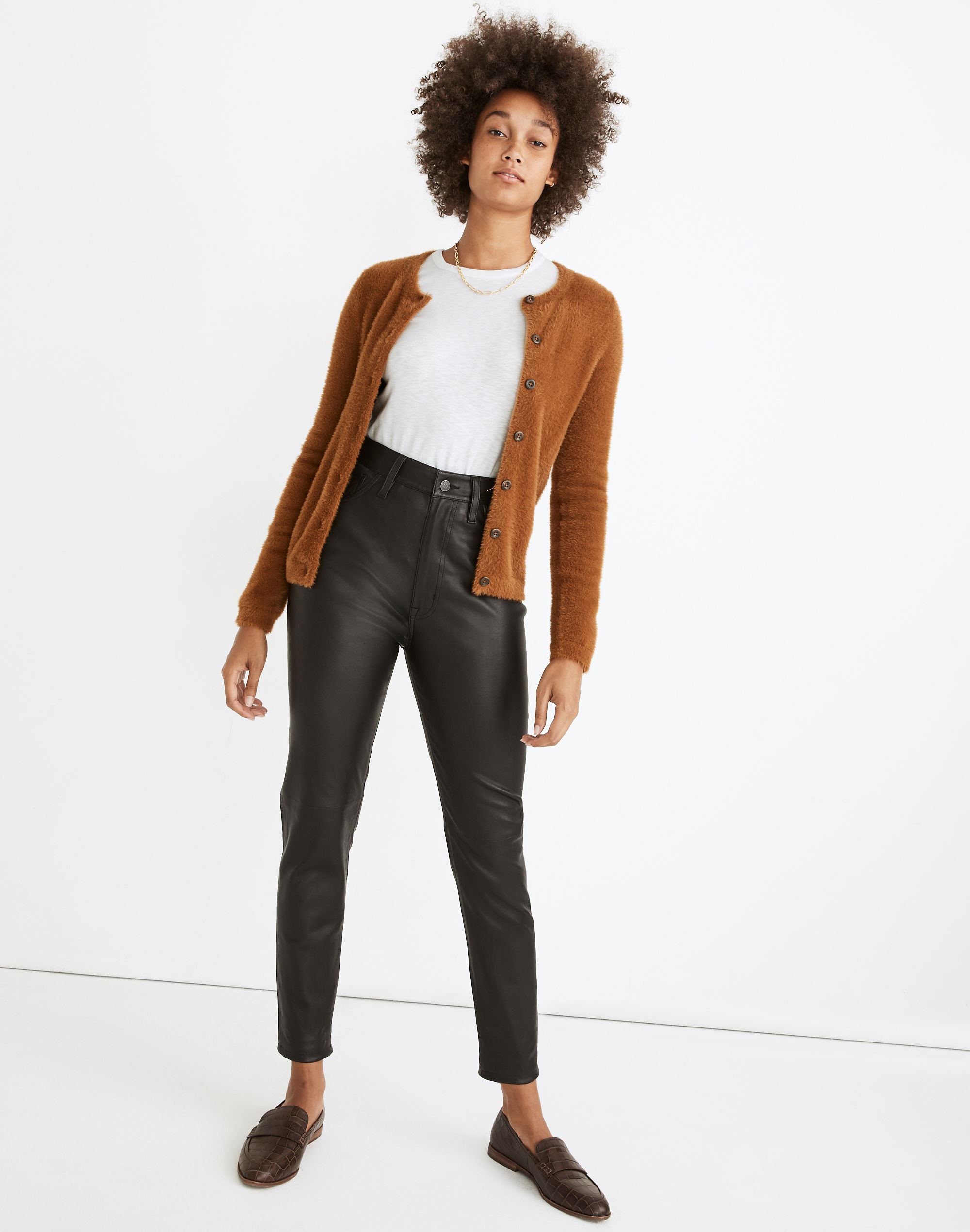 the perfect vintage jean: leather edition