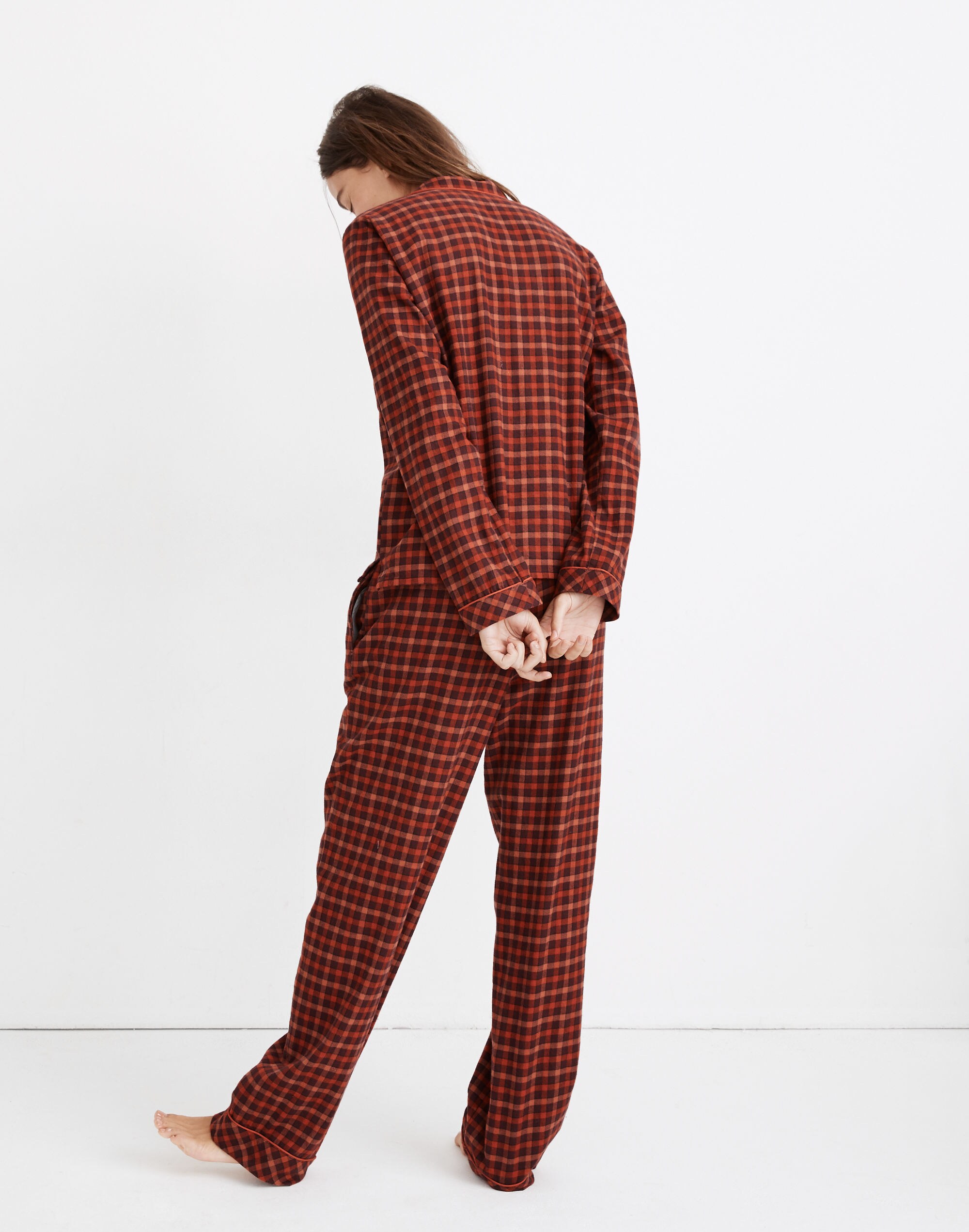 Flannel Bedtime Pajama Set in Plaid
