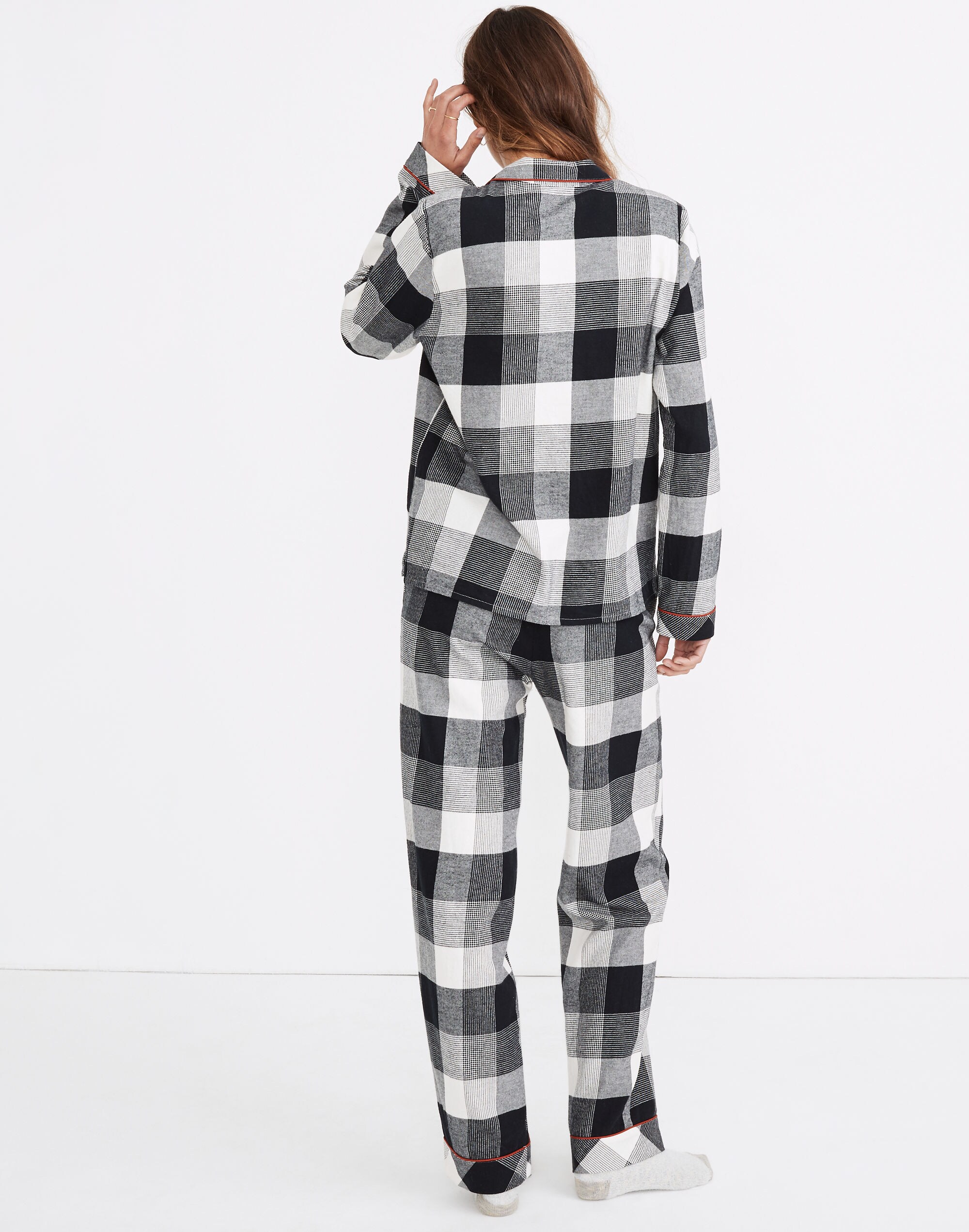 Flannel Bedtime Pajama Set in Buffalo Check