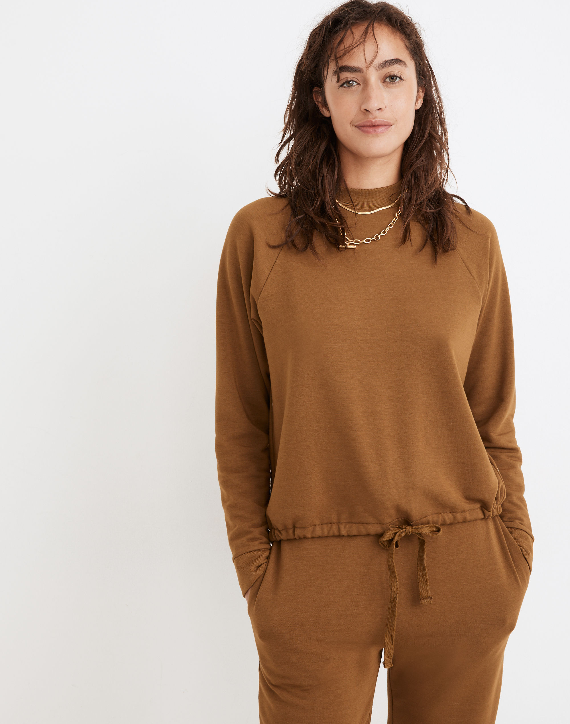 MWL Superbrushed Mockneck Drawstring Sweatshirt