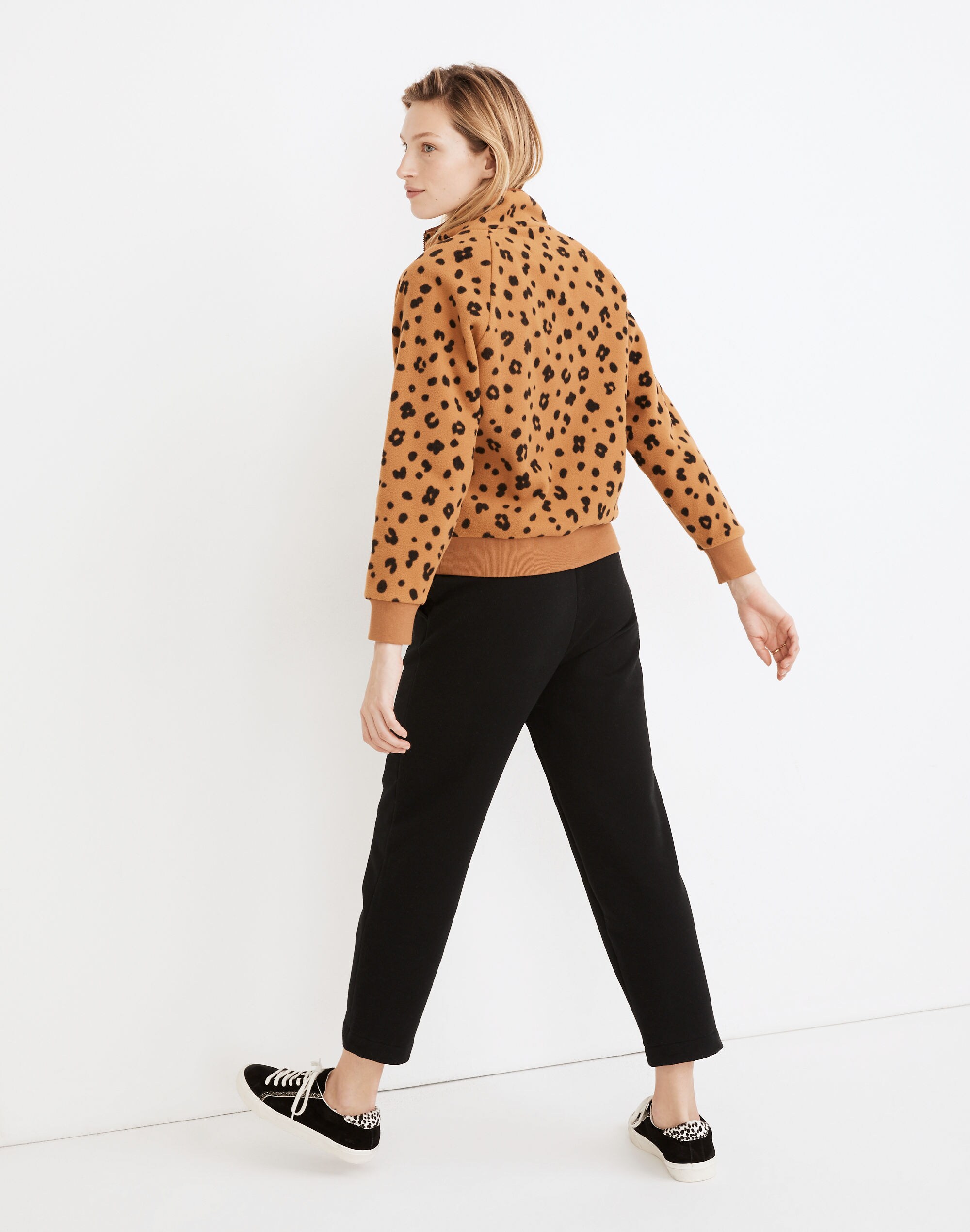 MWL Betterfleece Half-Zip Sweatshirt in Cheetah Print