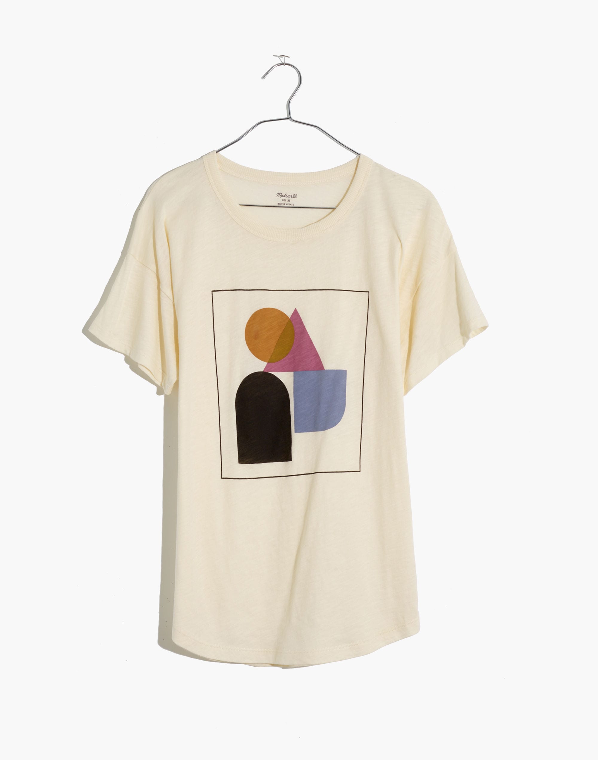 Geometry Graphic Whisper Cotton Rib-Crewneck Tee