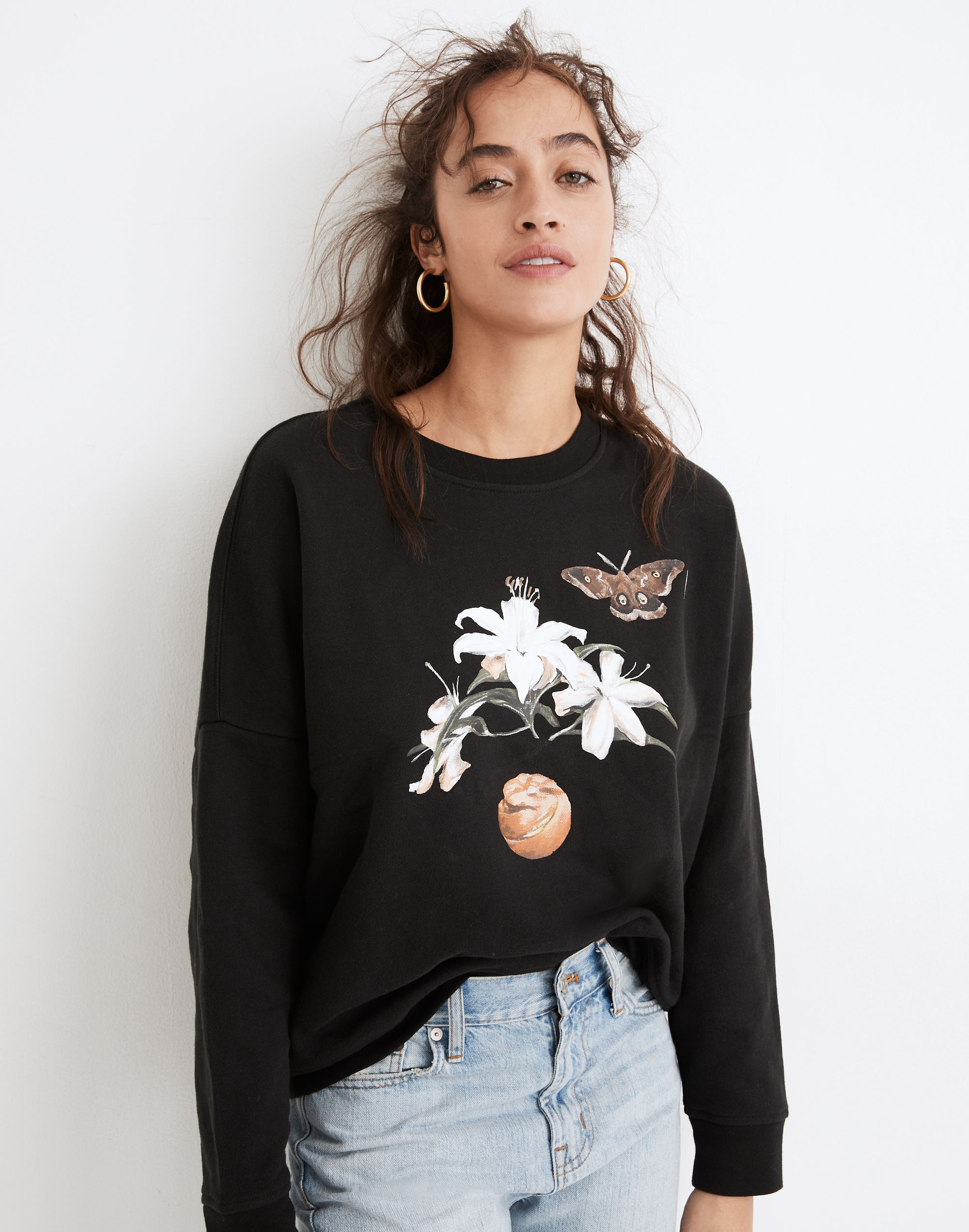 madewell x andrea smith painted composition graphic sweatshirt