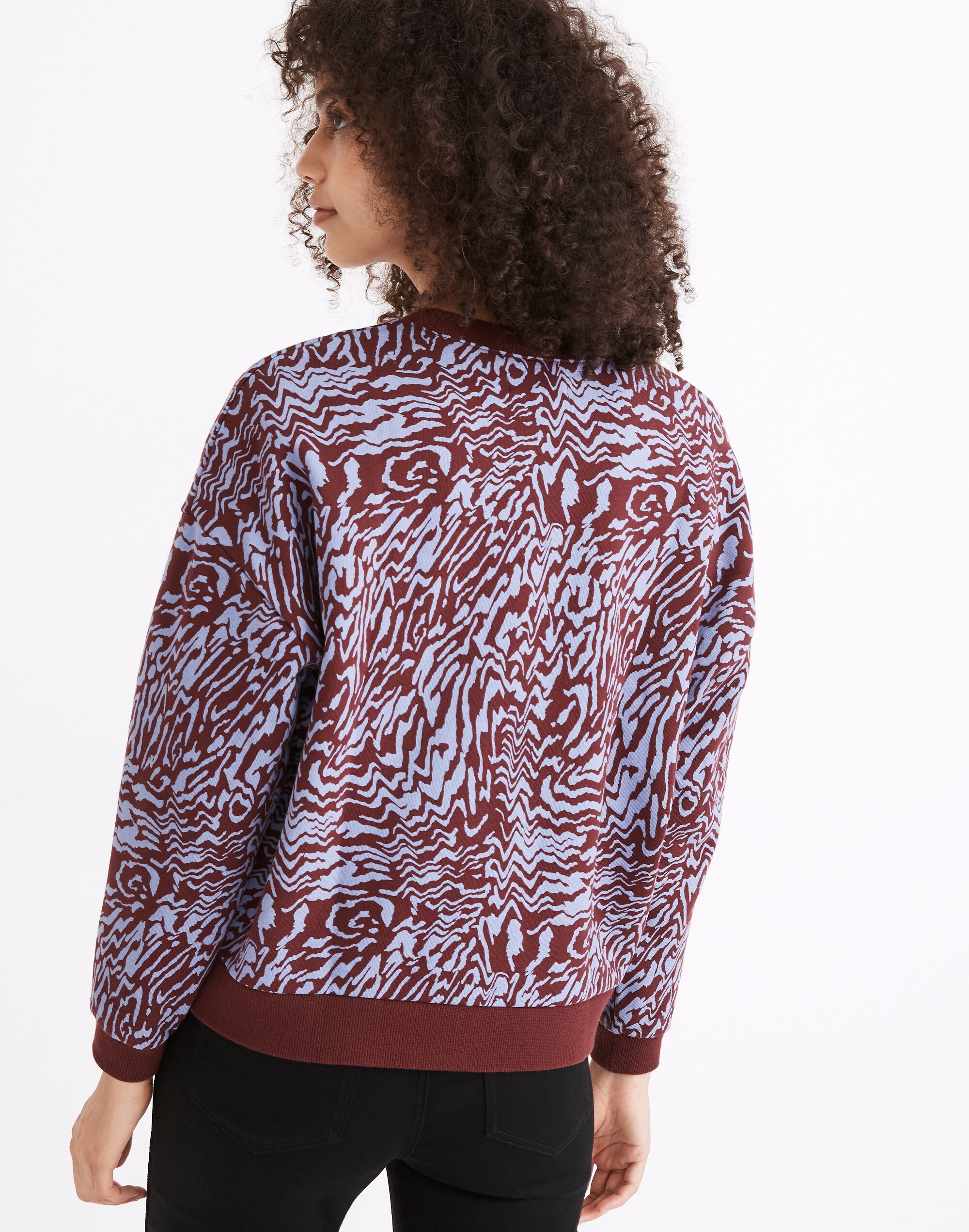 (Re)sourced Cotton Oversized Sweatshirt in Tigerized Print