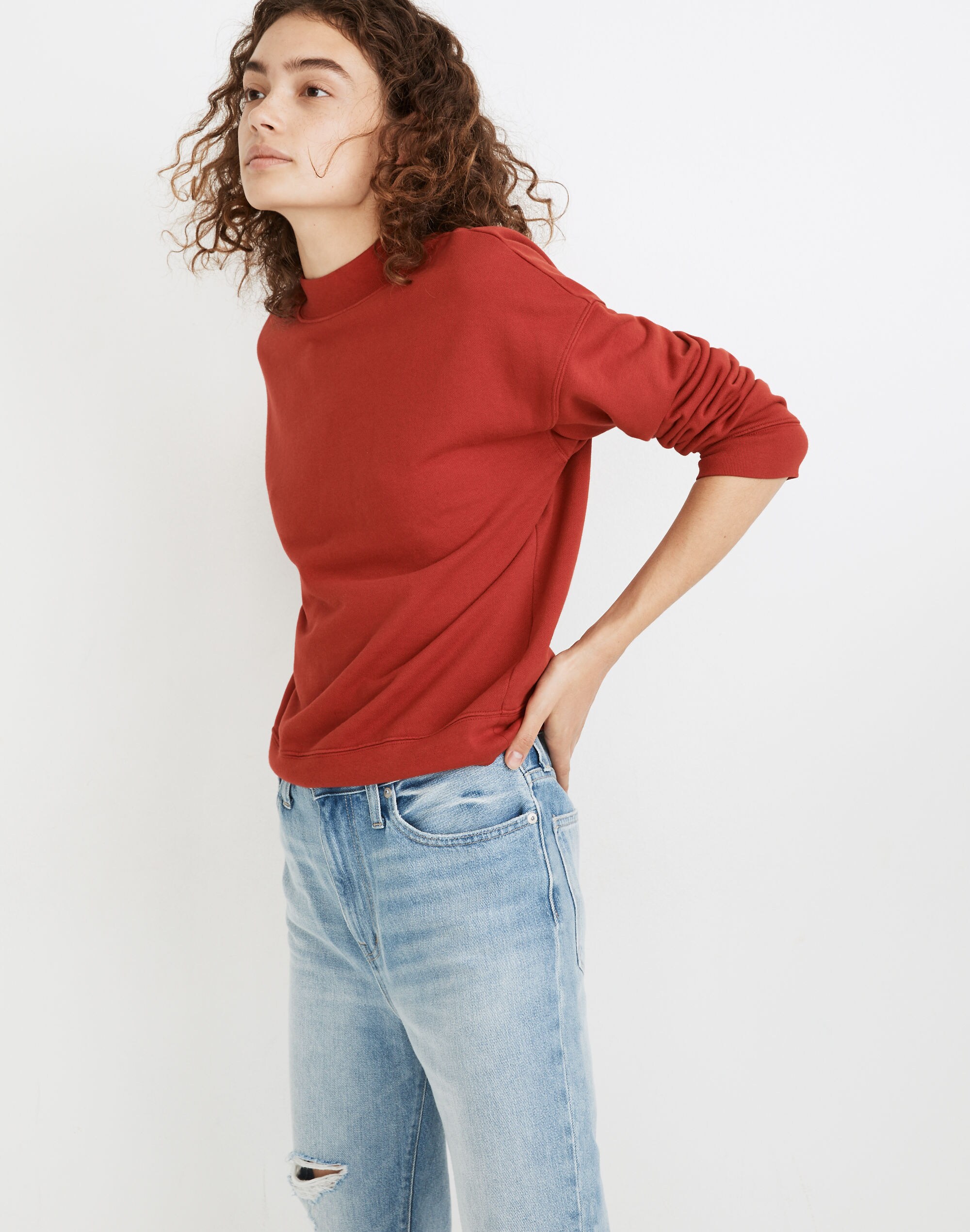 (Re)sourced Cotton Studio Mockneck Sweatshirt