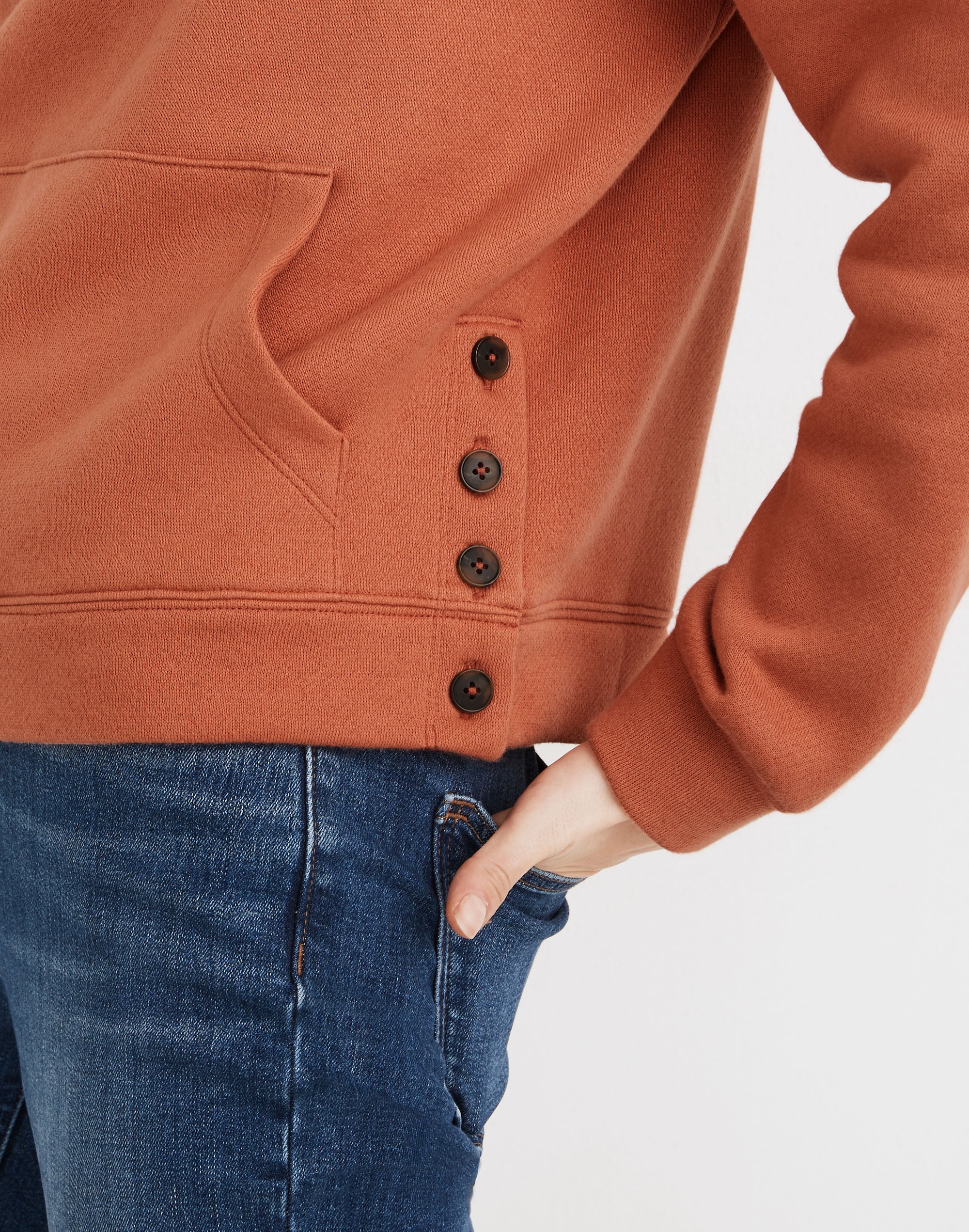 MWL Betterterry Mockneck Side-Button Sweatshirt