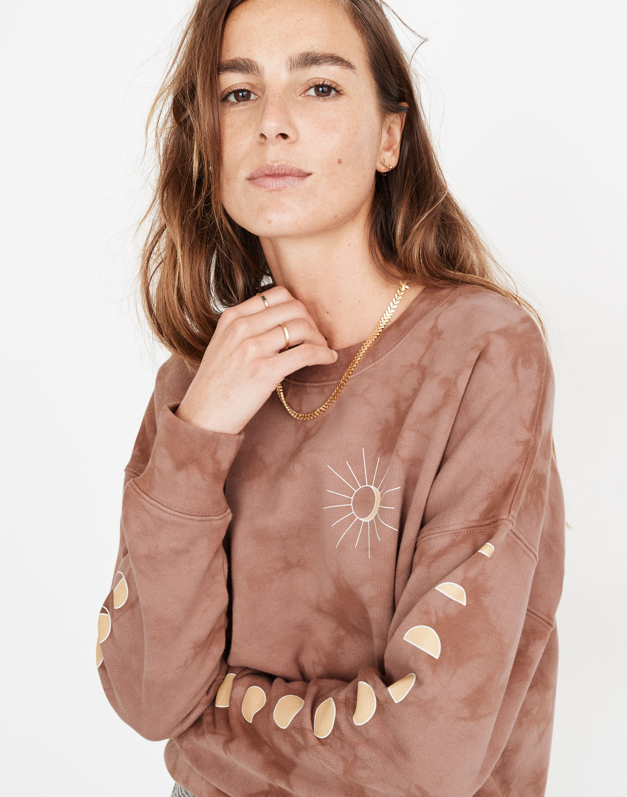 Moonphase Graphic Tie-Dye Mainstay Sweatshirt