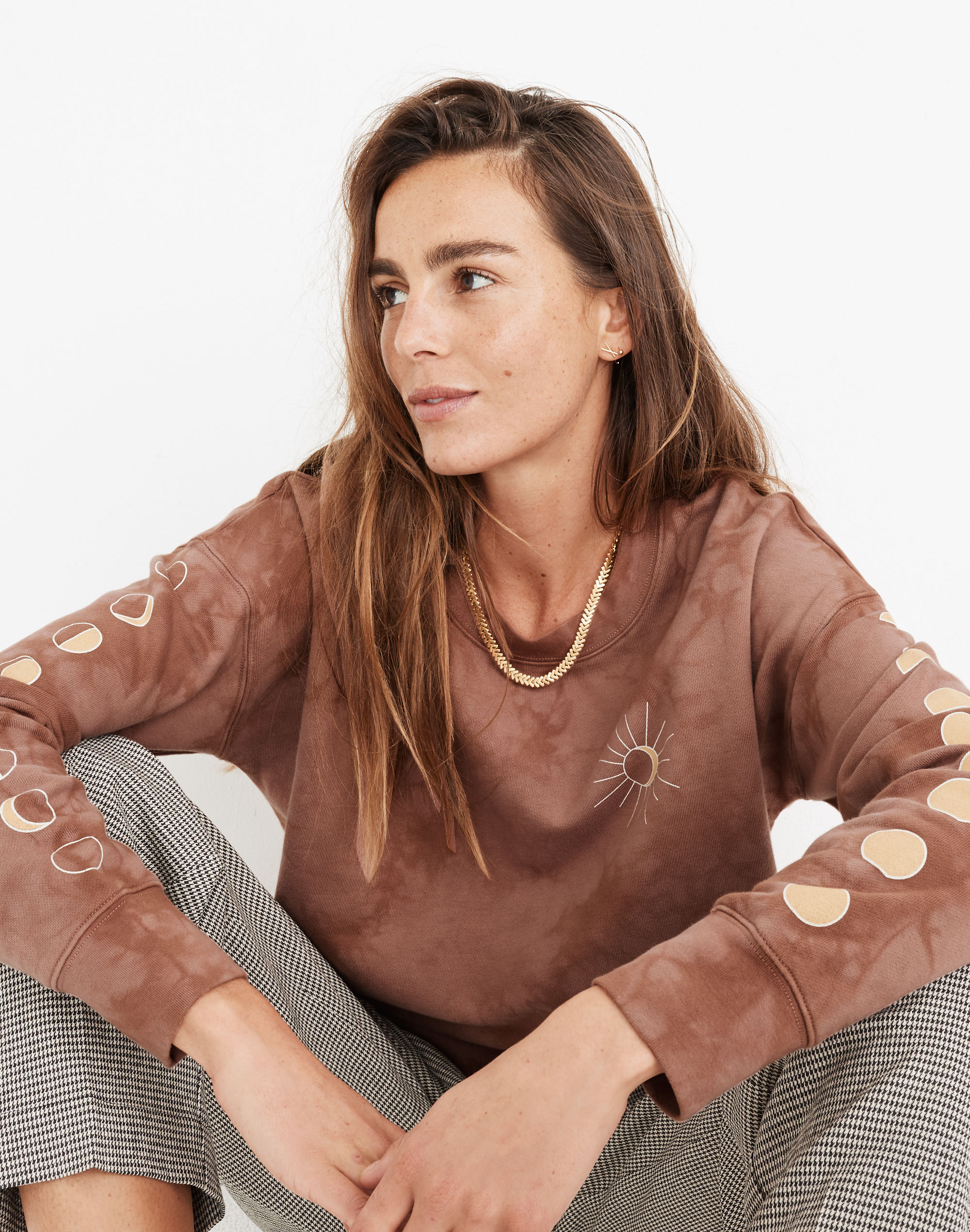 Moonphase Graphic Tie-Dye Mainstay Sweatshirt