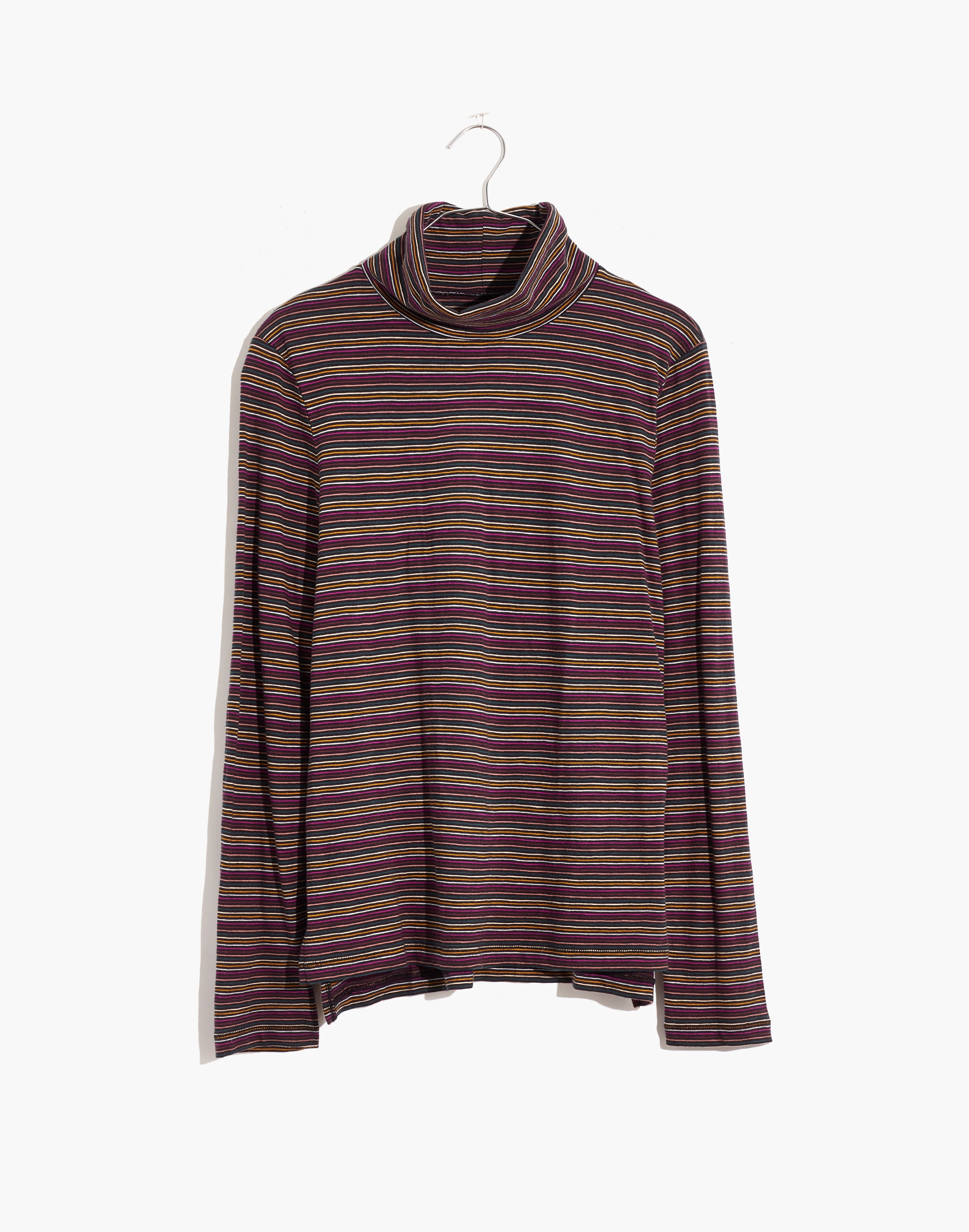 Whisper Cotton Turtleneck in Evie Stripe