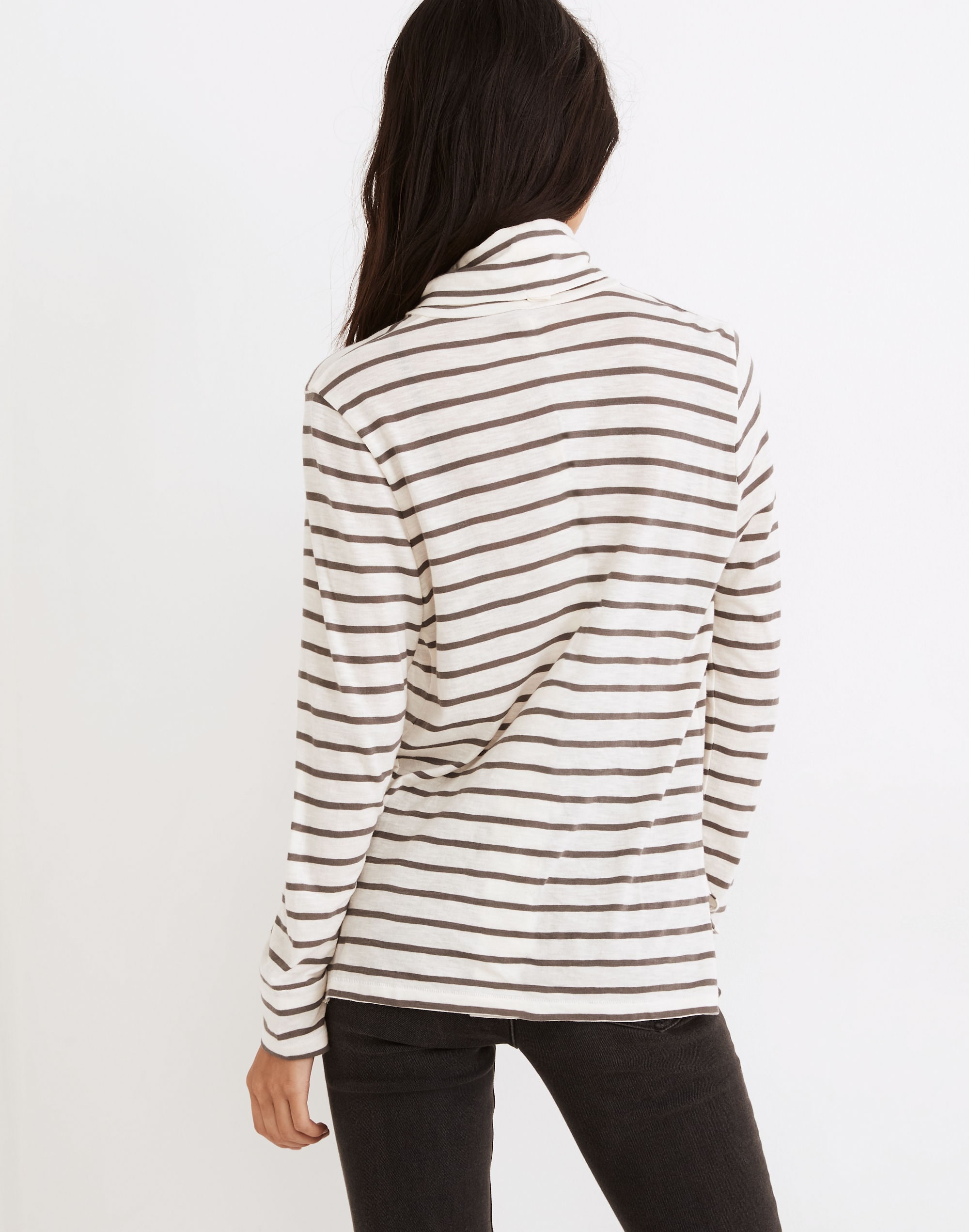 Whisper Cotton Turtleneck in Esme Stripe