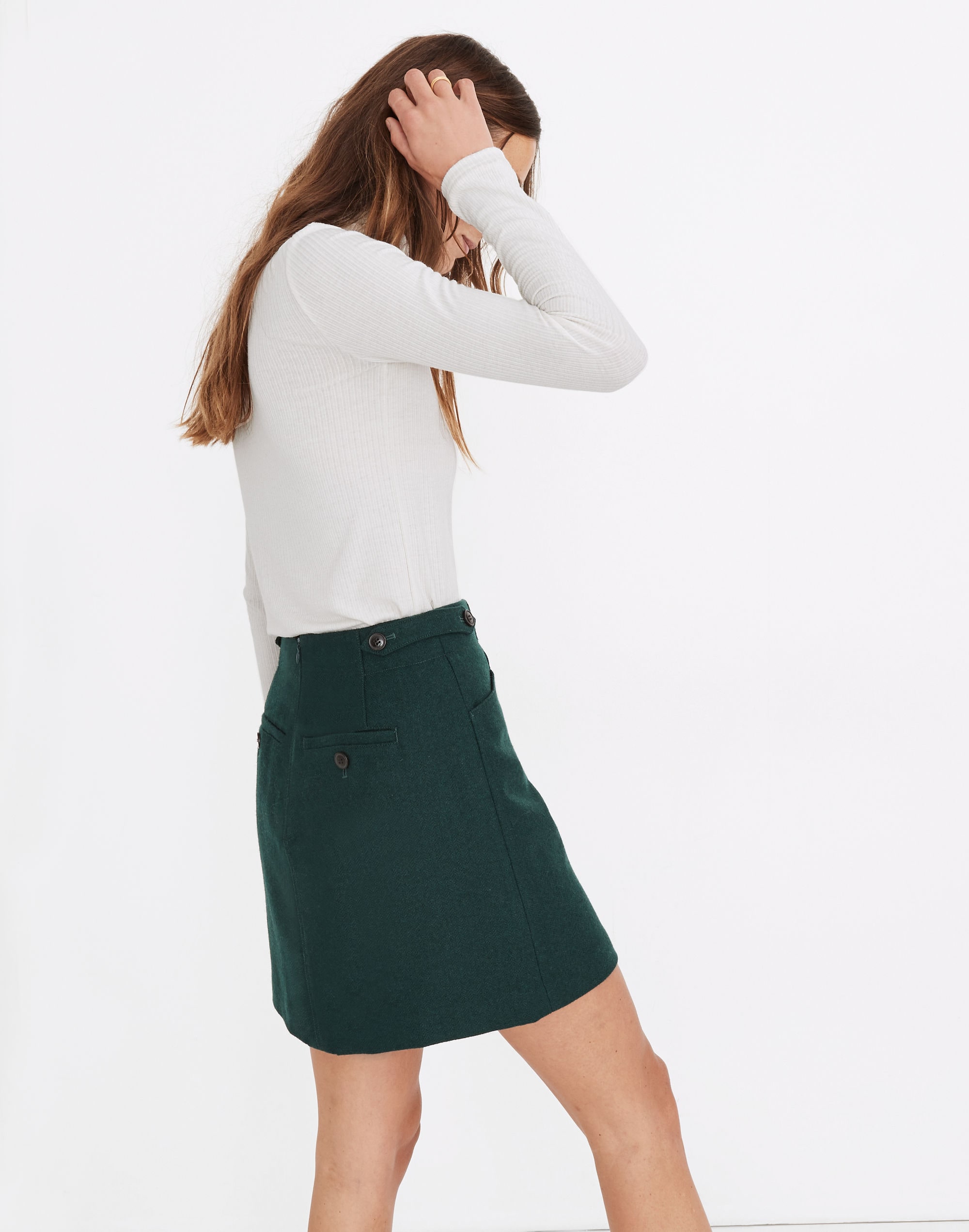 Assembly A-Line Mini Skirt