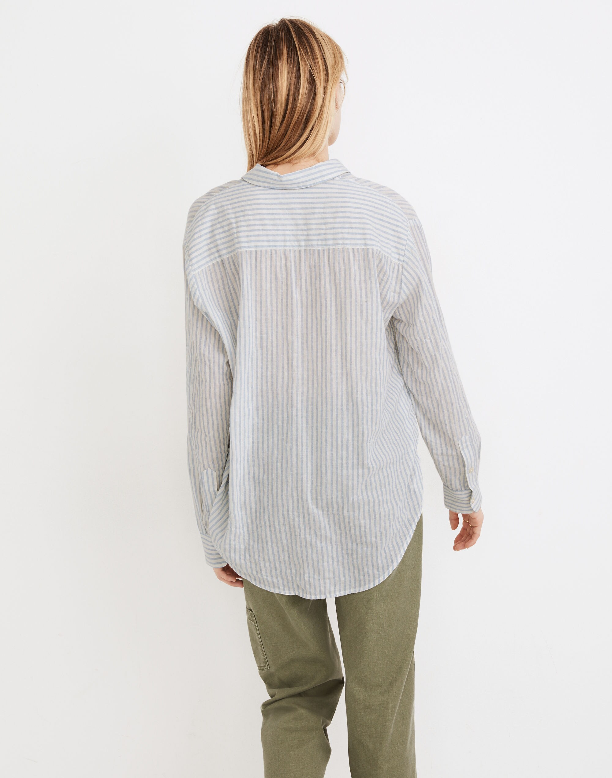 Oversized Ex-Boyfriend Shirt in Fanning Stripe