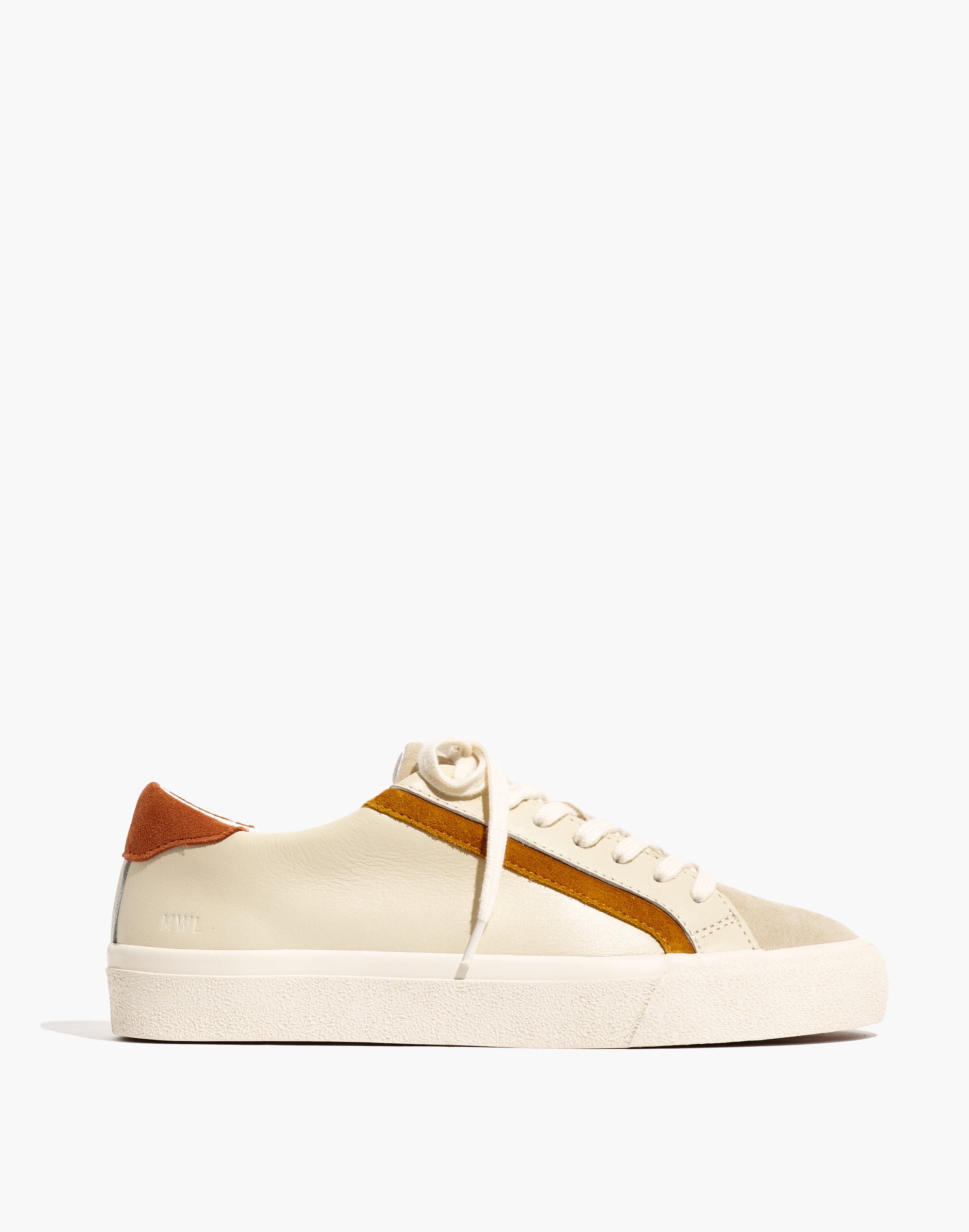 Sidewalk Low-Top Sneakers in Colorblock Leather and Suede