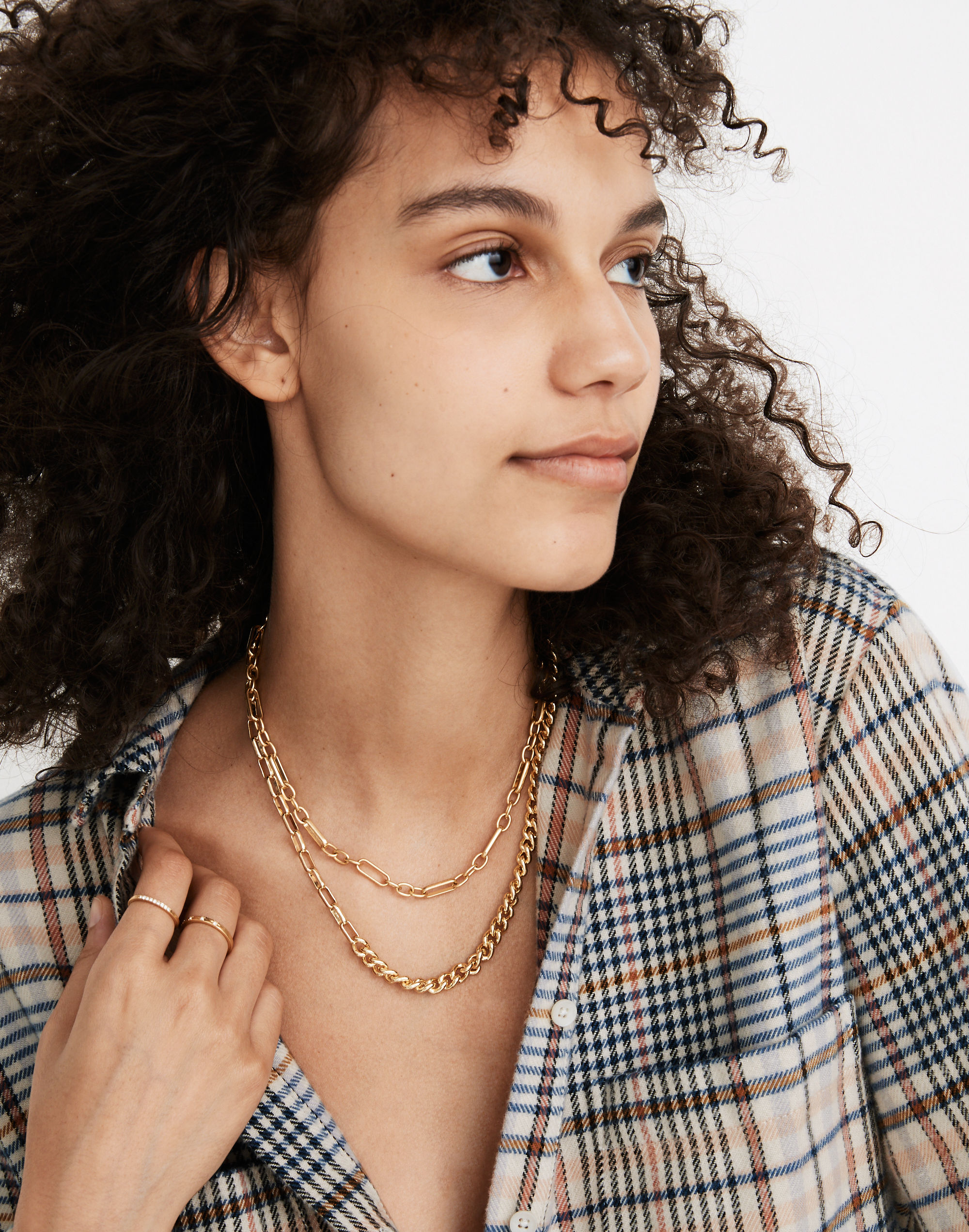 Shiny Mixed Chain Choker Necklace