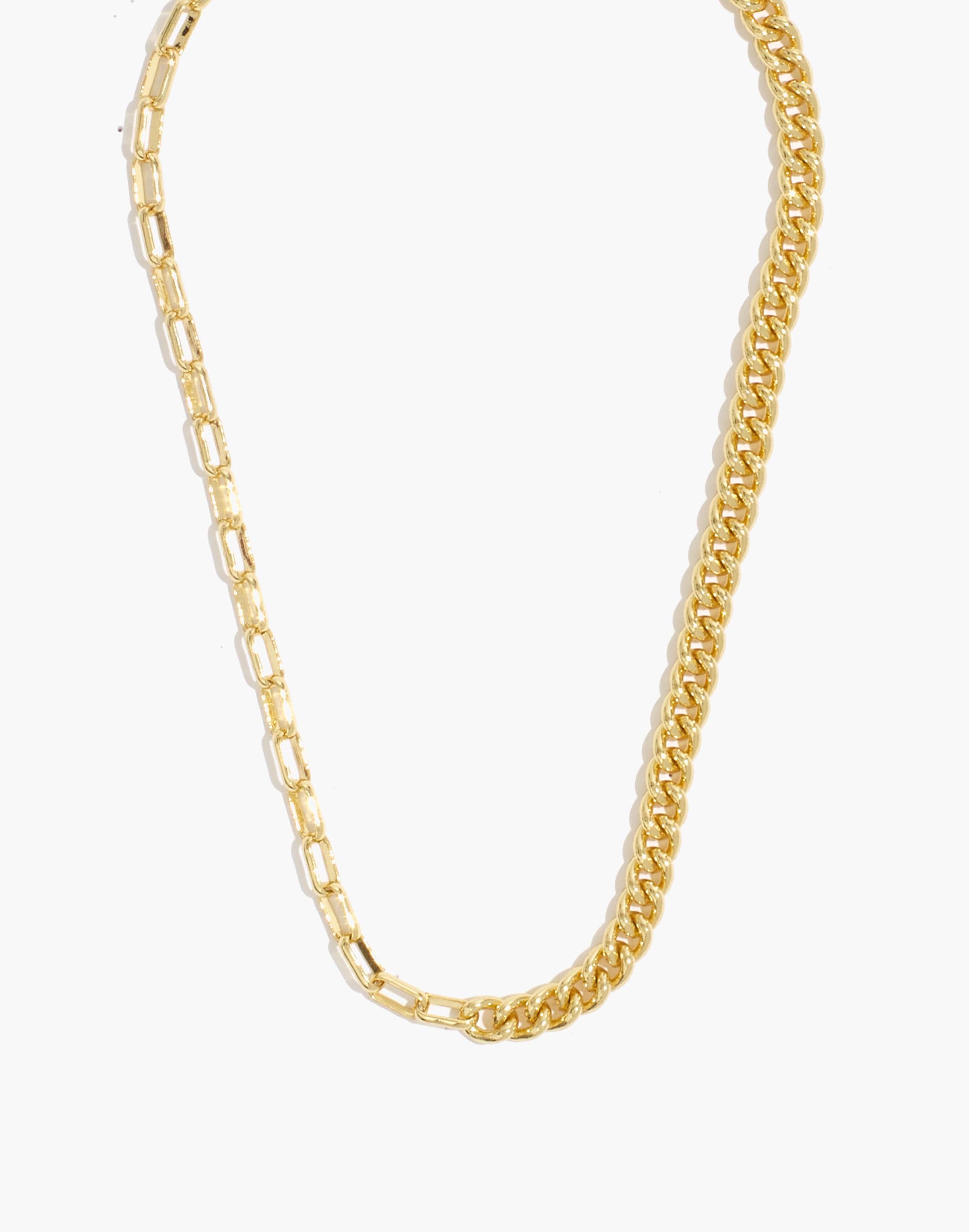Shiny Mixed Chain Choker Necklace