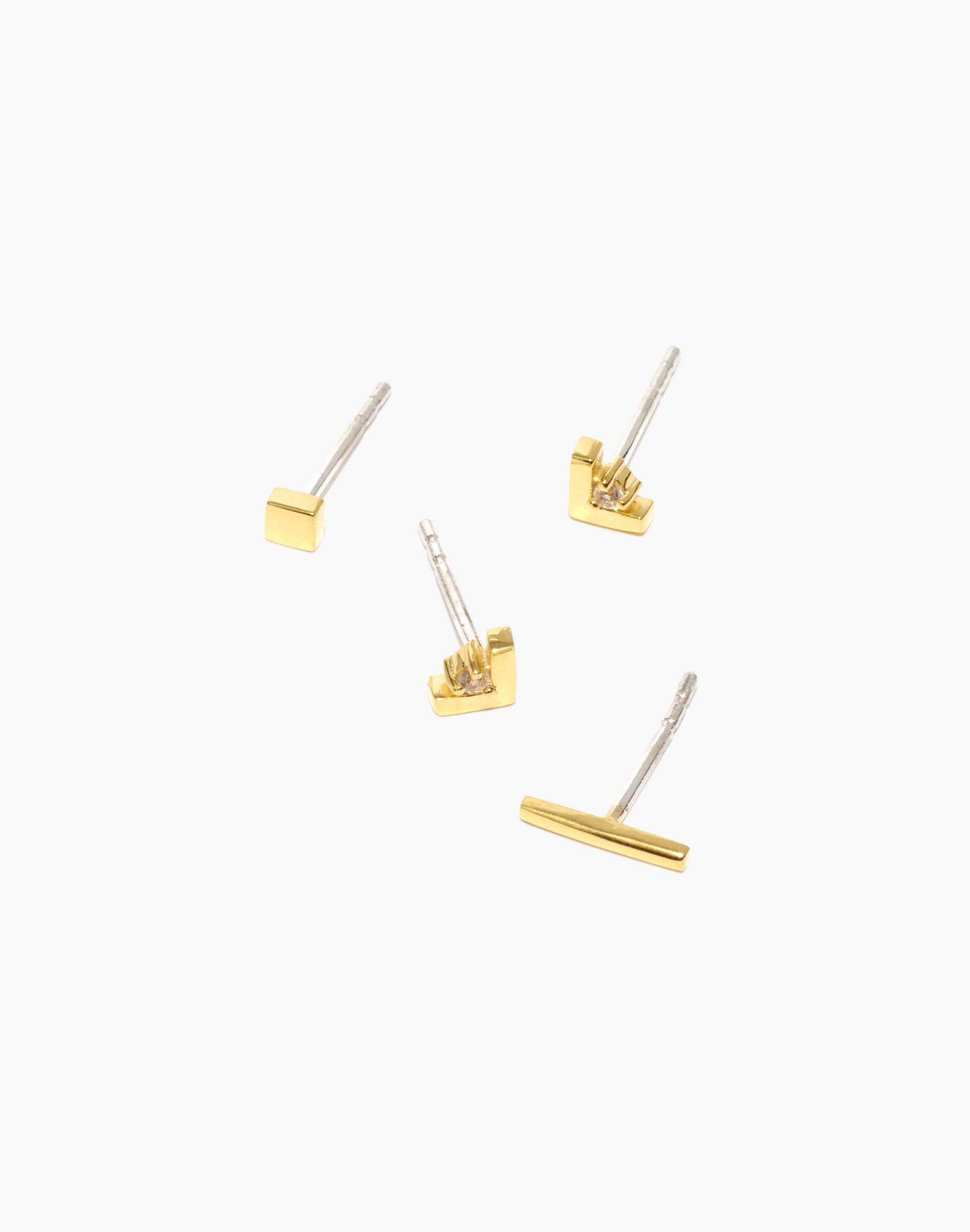 Delicate Collection Demi-Fine White Sapphire Stud Earring Set