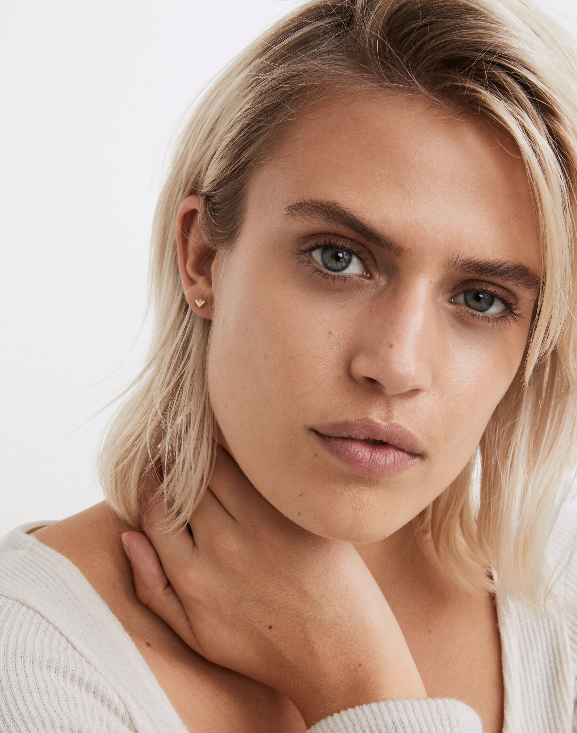 Delicate Collection Demi-Fine White Sapphire Stud Earring Set