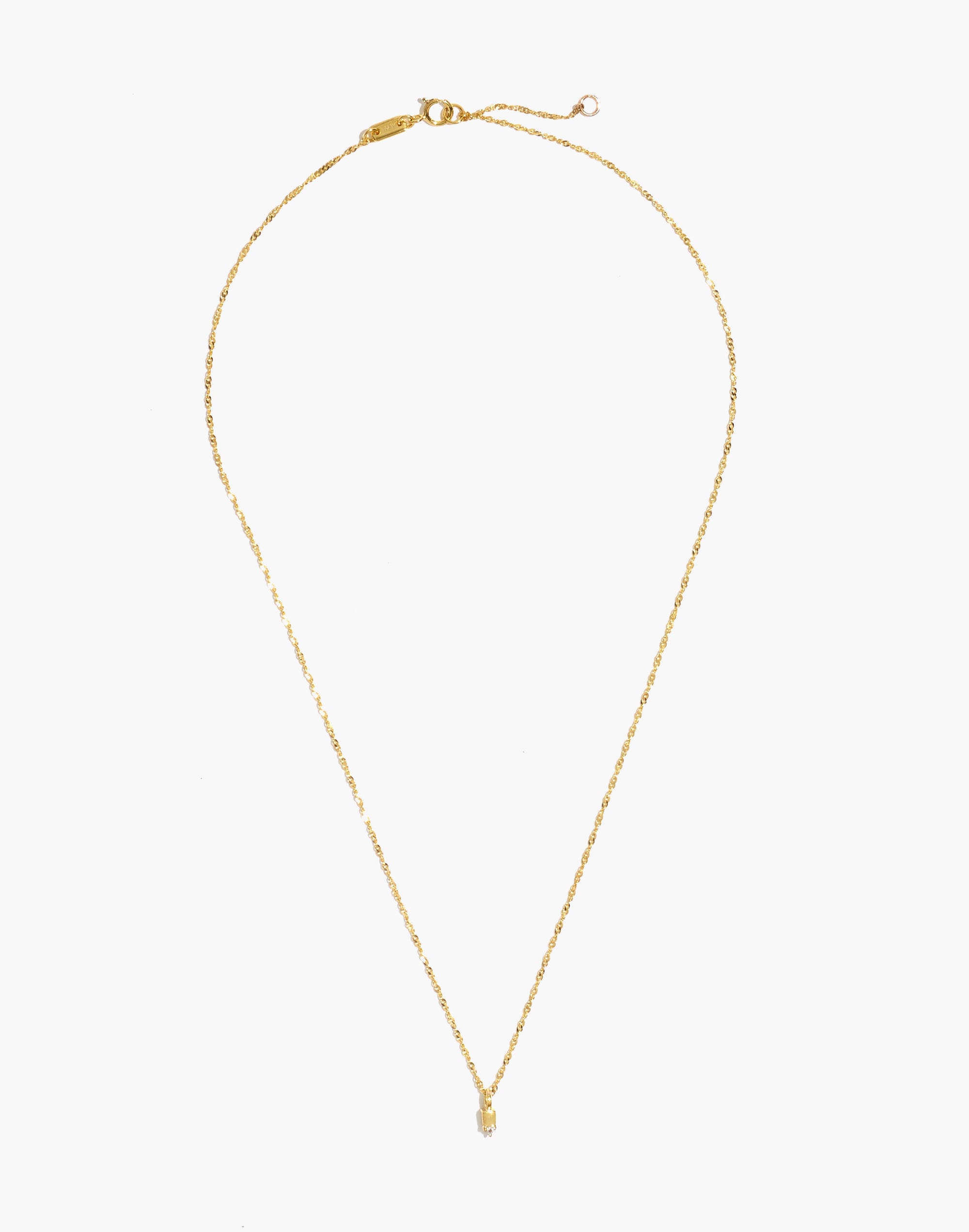 Delicate Collection Demi-Fine White Topaz Chain Necklace