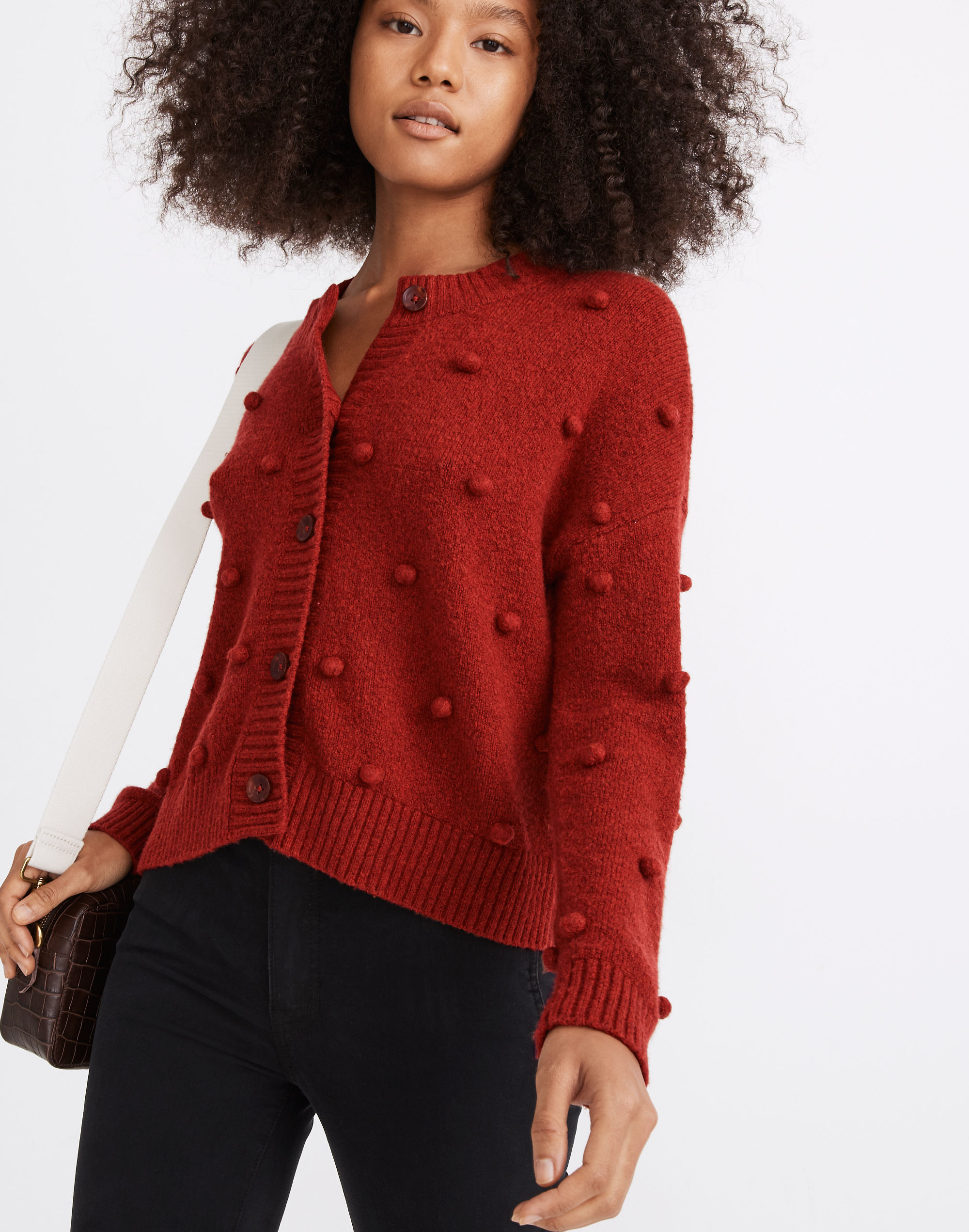 Bobble Colburne Cardigan Sweater in Coziest Textured Yarn