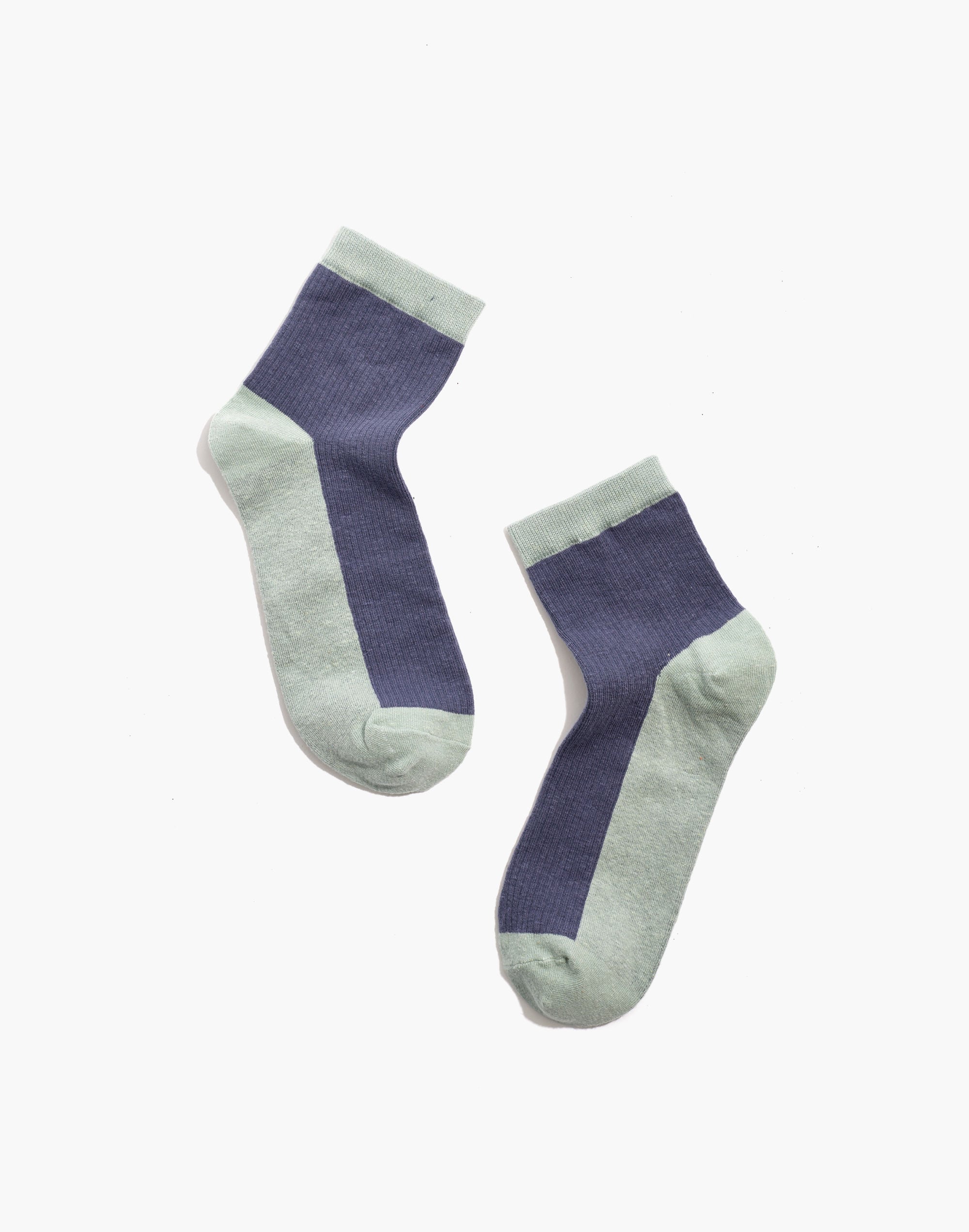 Colorblock Waffle Knit Ankle Socks