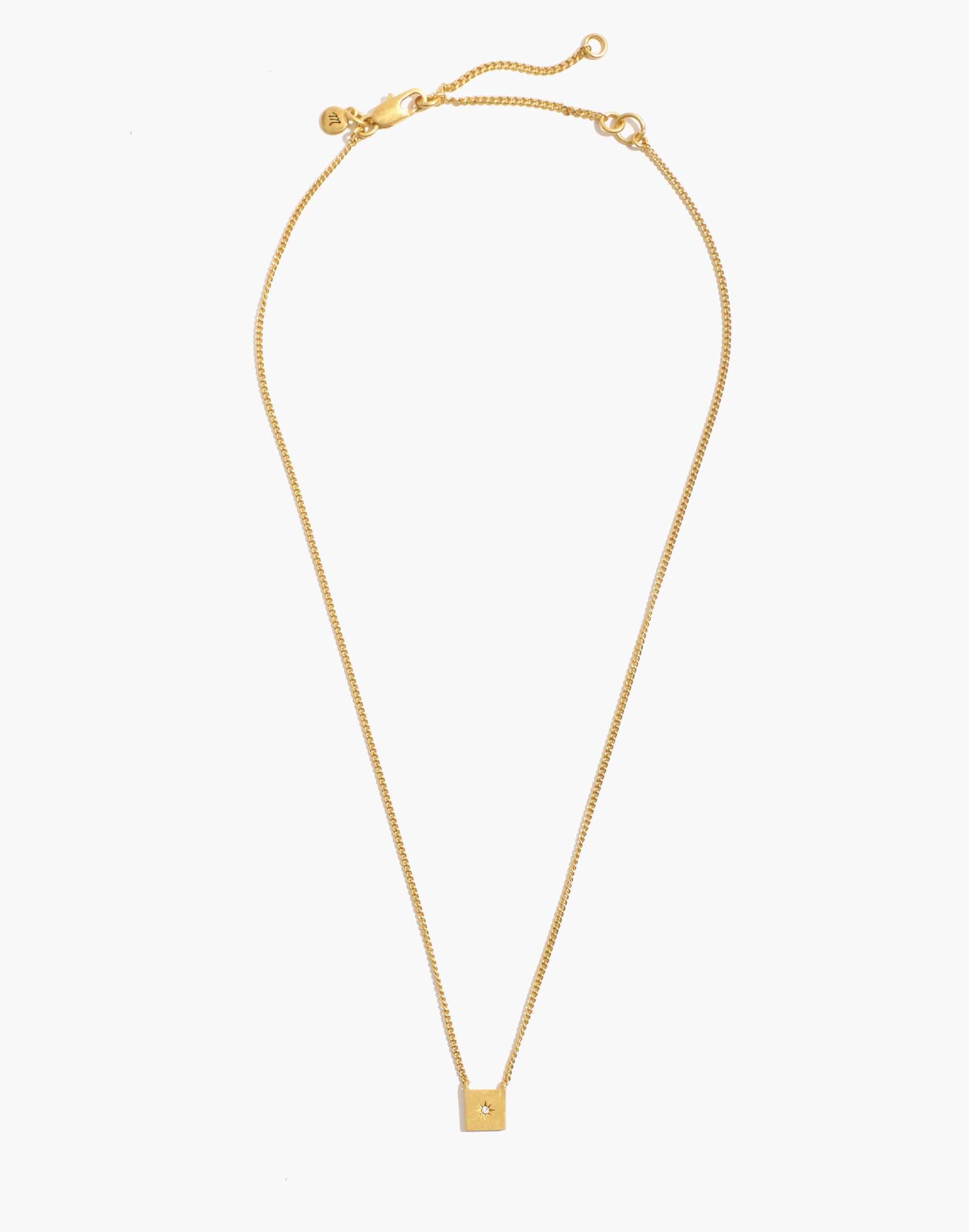 Square Pendant Choker Necklace