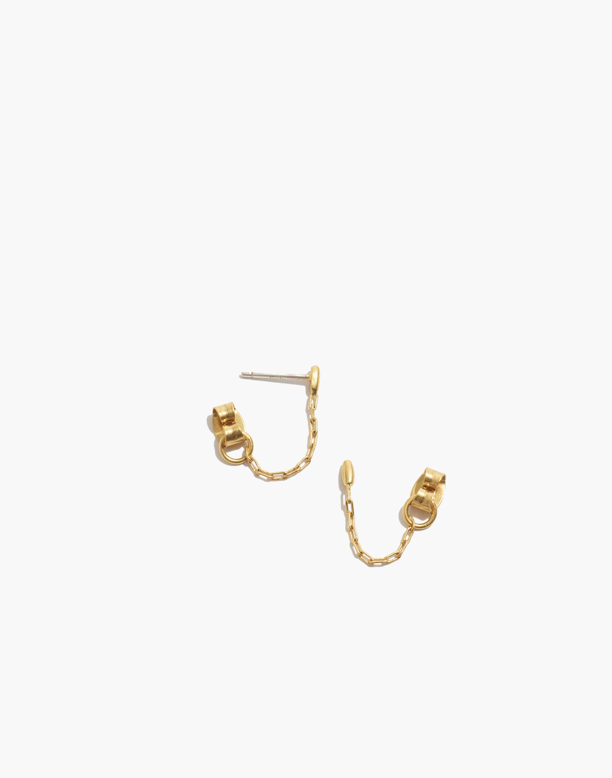Bar Chain Hoop Earrings