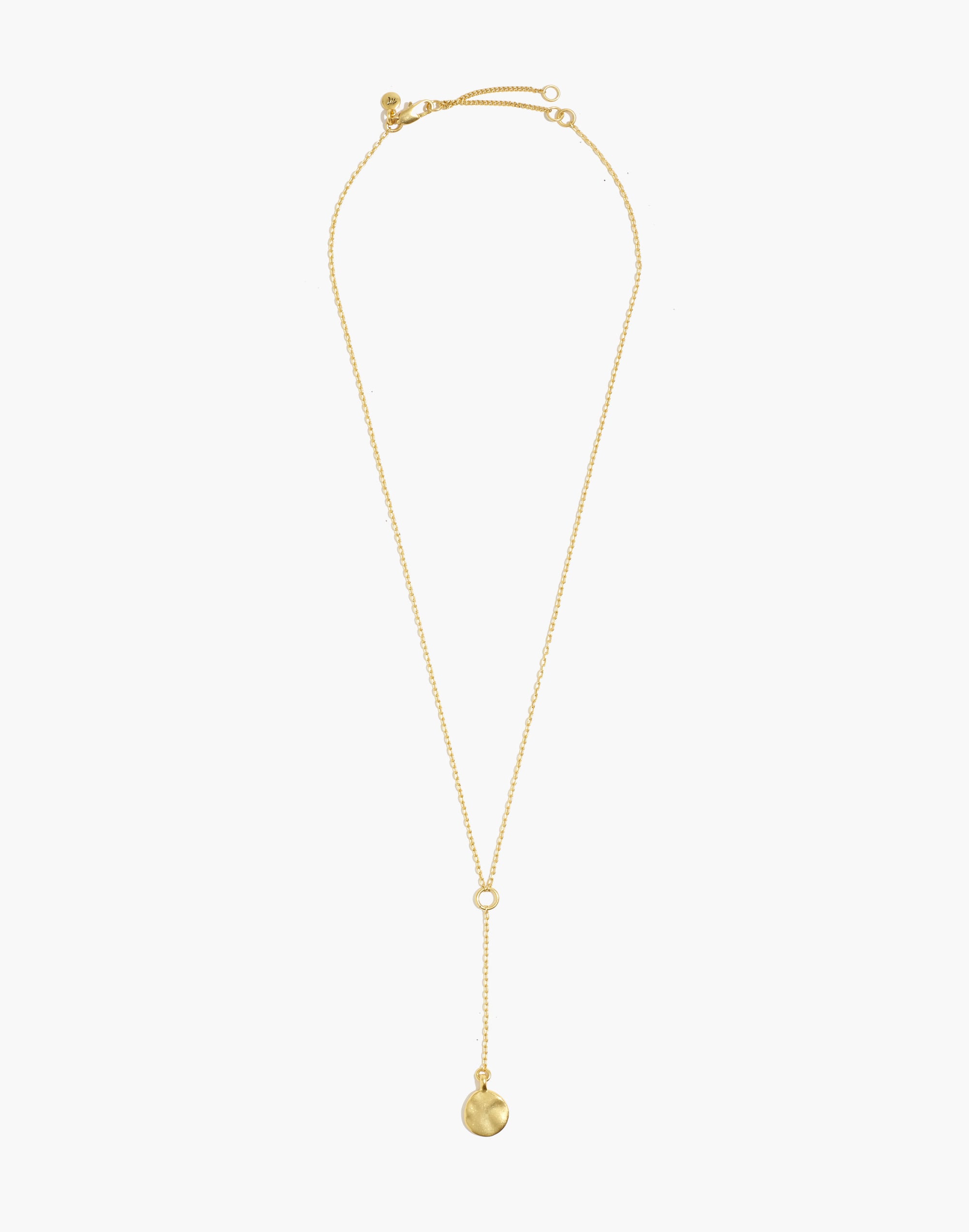Melting Coin Lariat Necklace