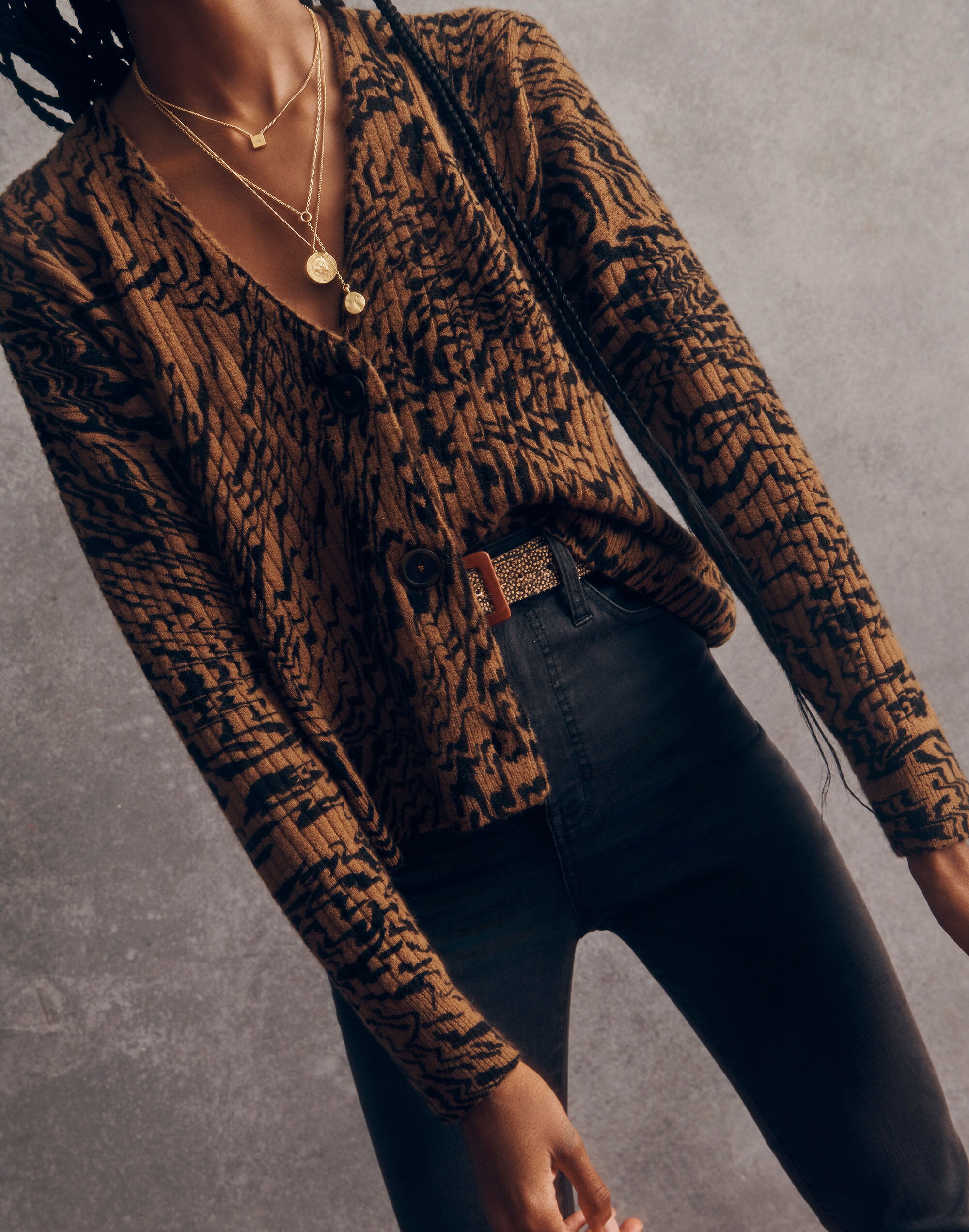 Melting Coin Lariat Necklace