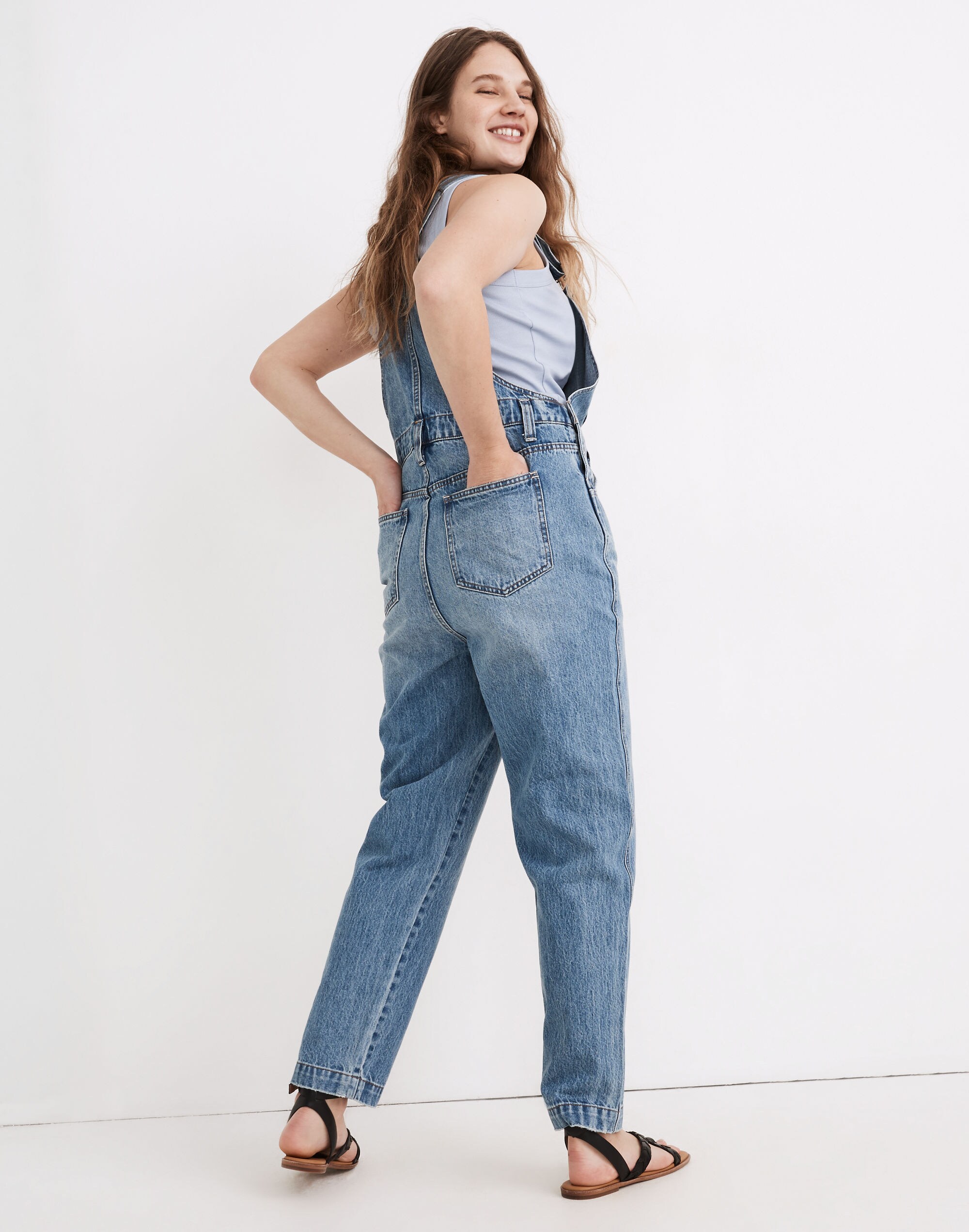 Baggy Tapered Overalls in Doran Wash