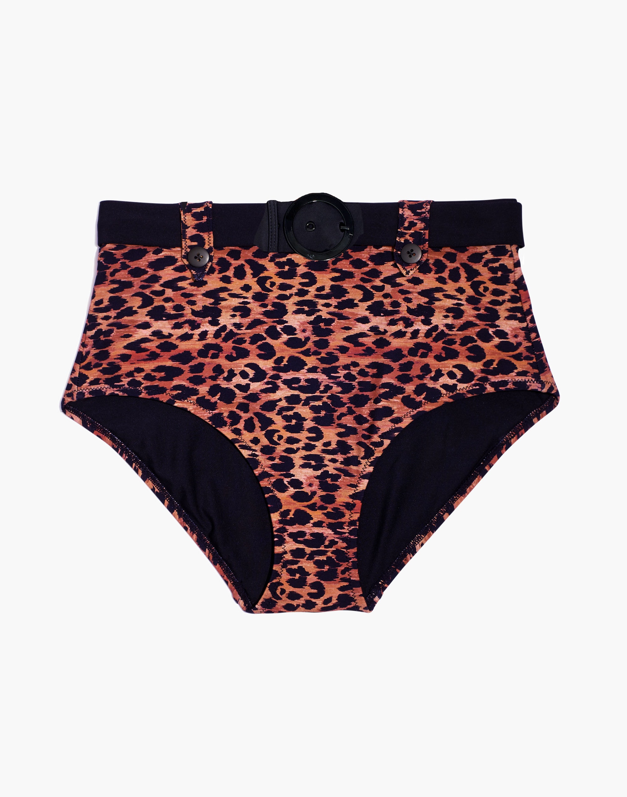 Solid &amp; Striped&reg; Annie High-Waist Bikini Bottom in Leopard Print