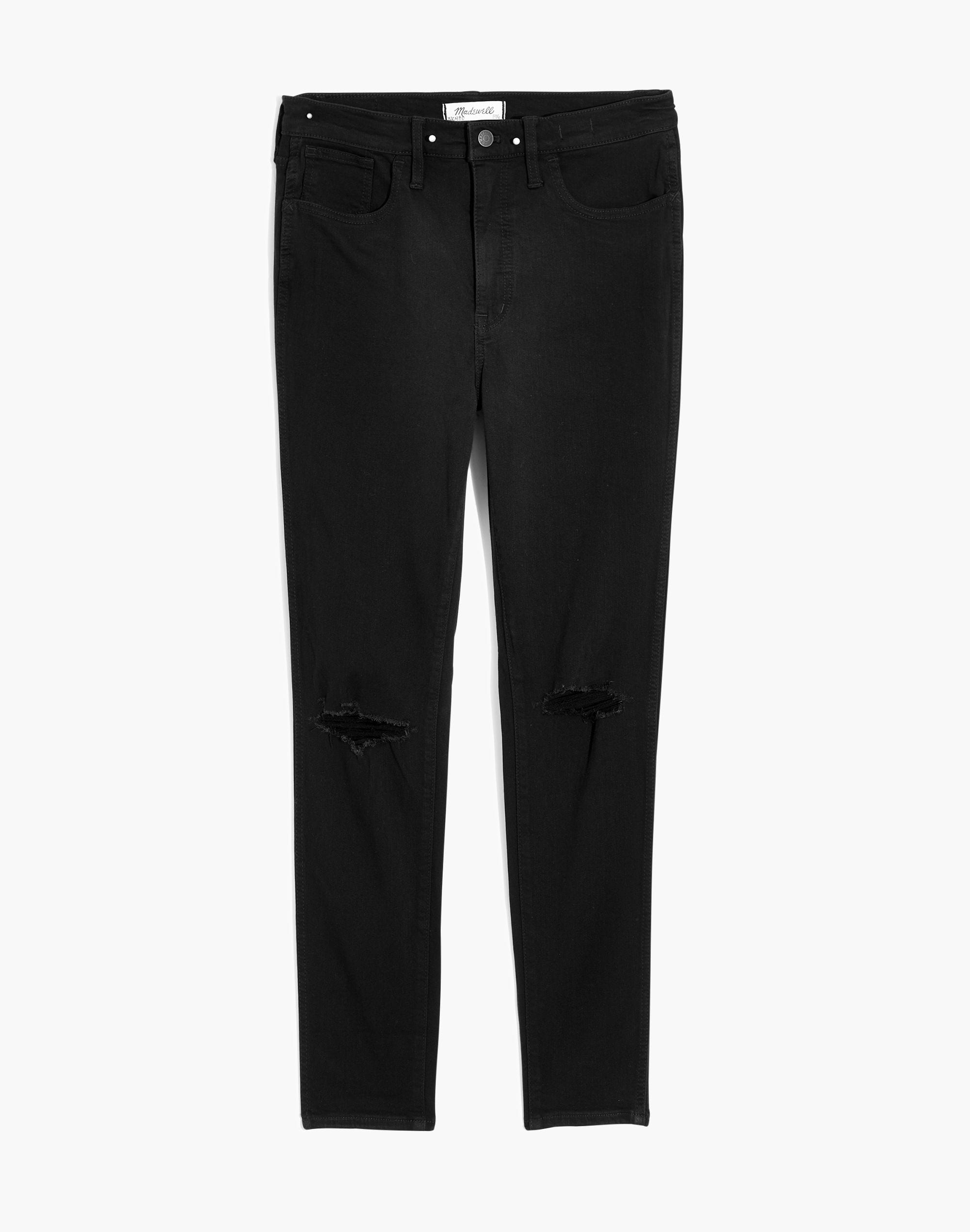 Petite 10" High-Rise Roadtripper Supersoft Jeans in Davie Wash: Knee-Rip Edition