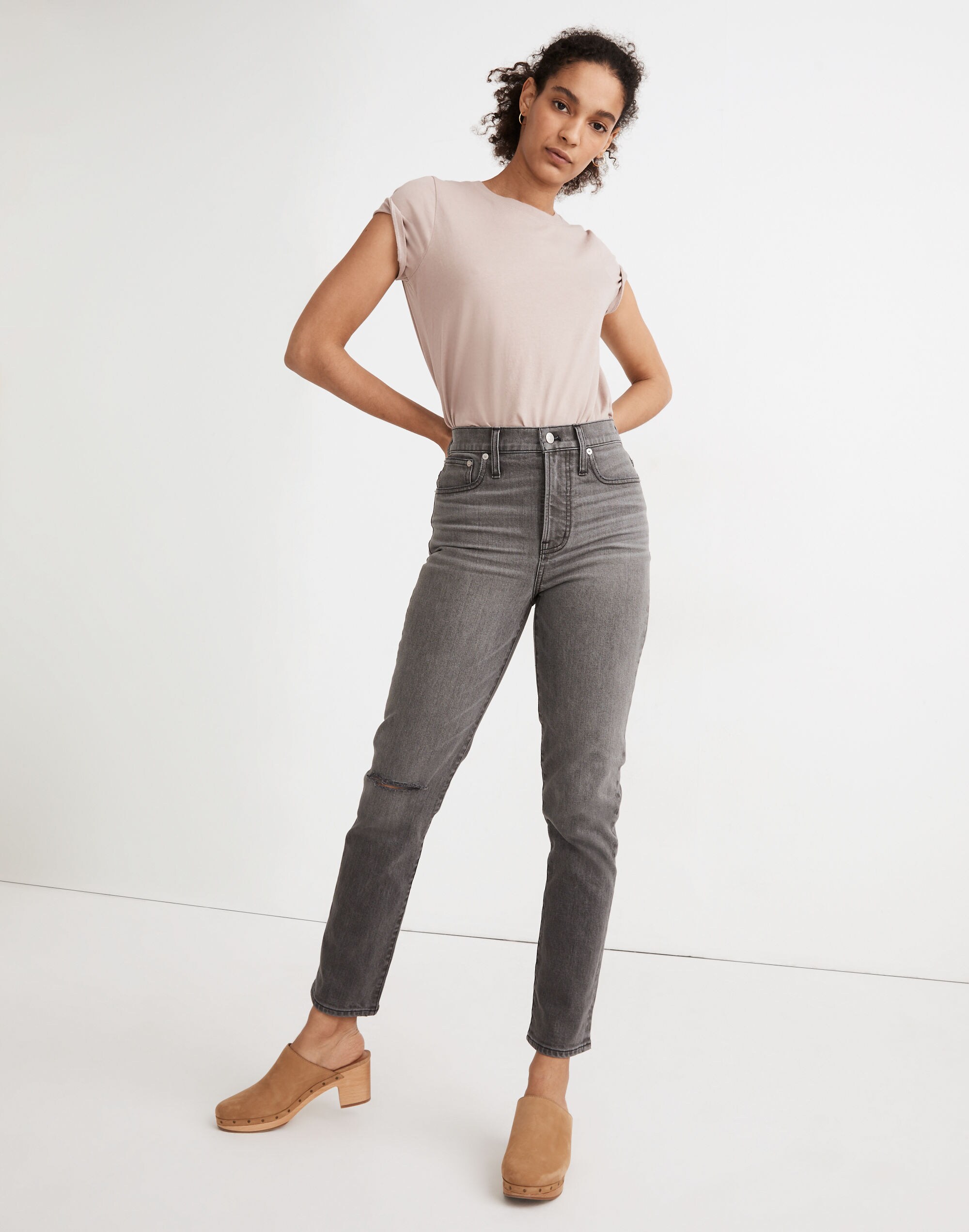 the perfect vintage jean in connell wash: ripped edition