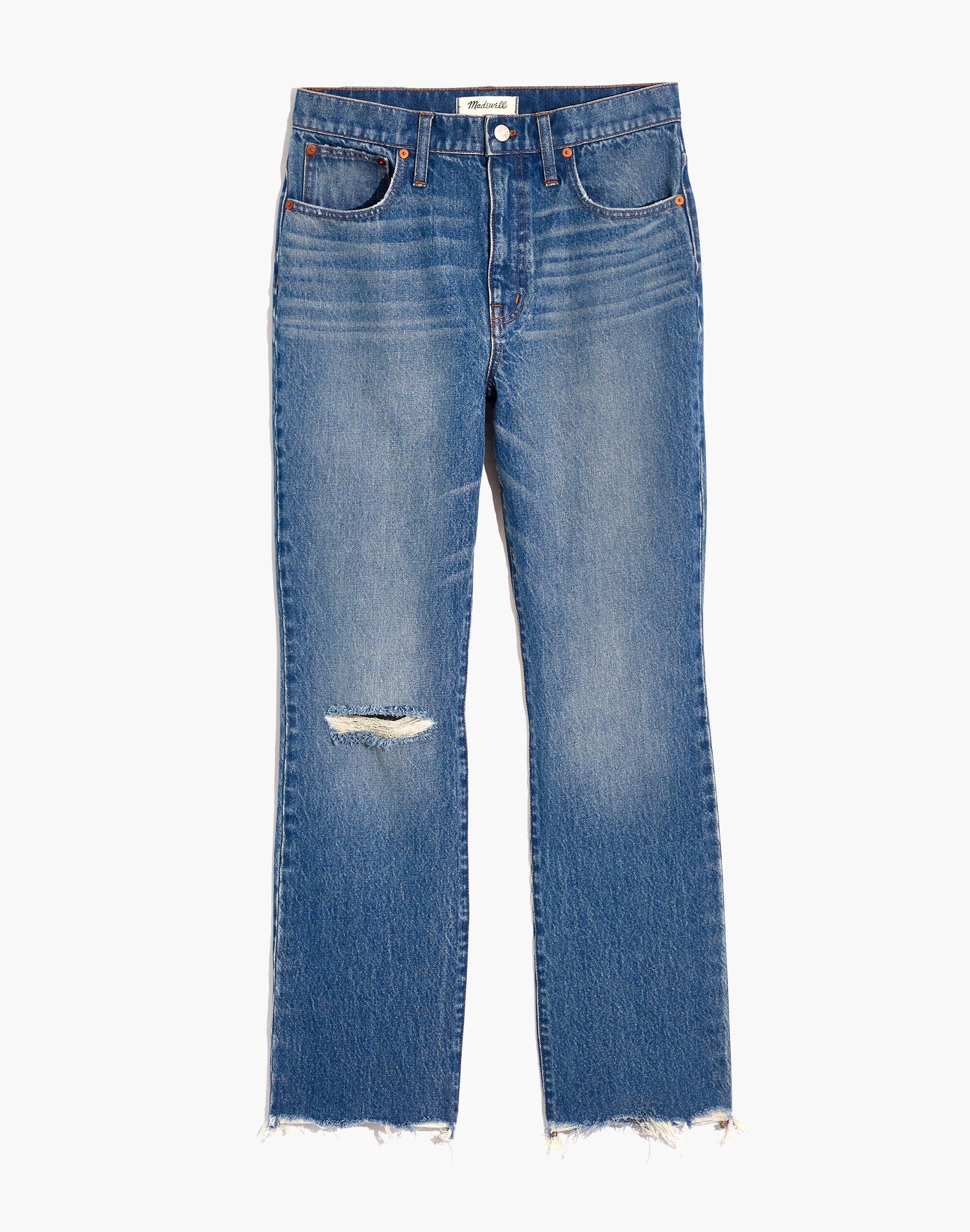 Slim Demi-Boot Jeans in Danville Wash: Ripped Edition