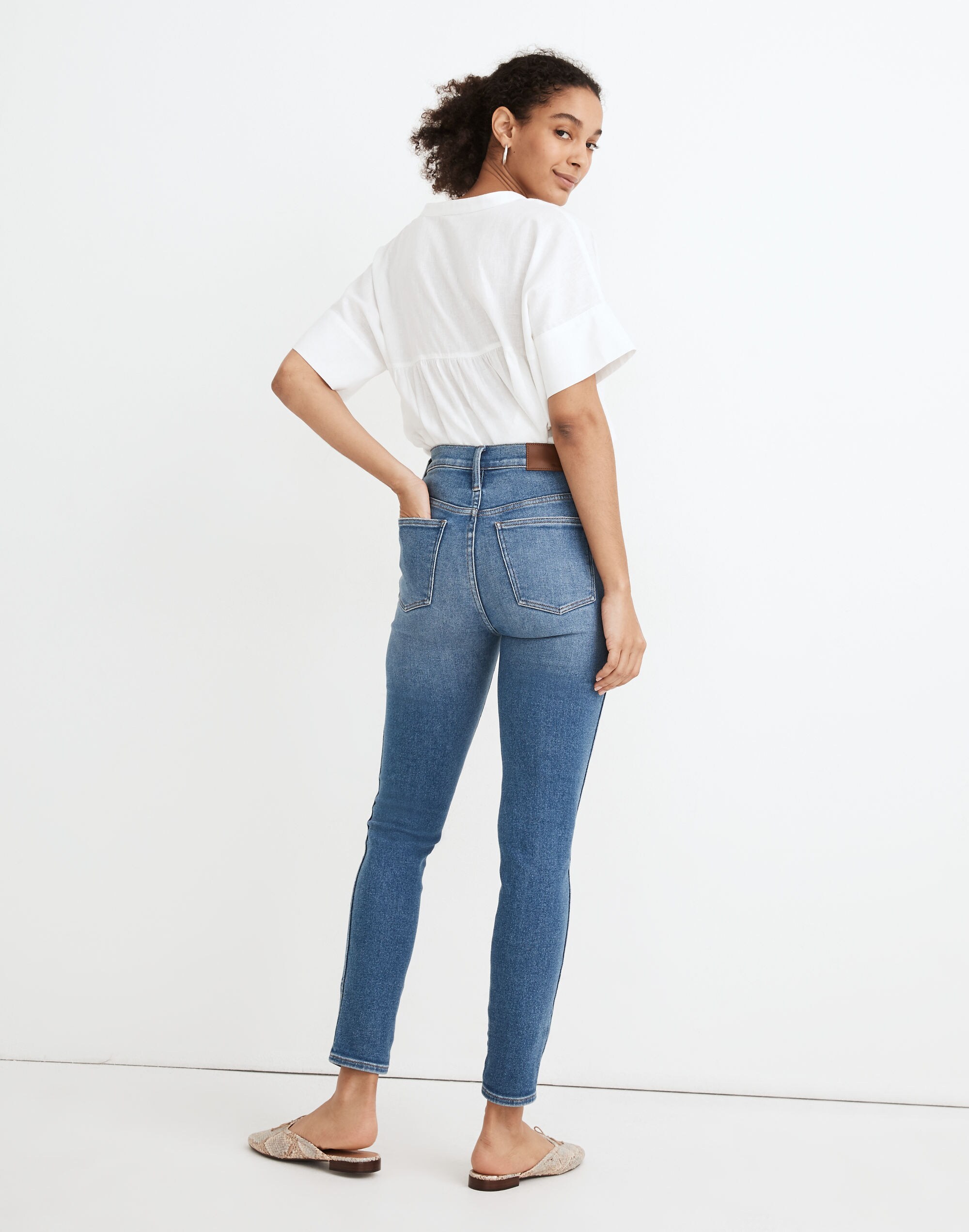 Tall 10" High-Rise Skinny Crop Jeans in Sheffield Wash