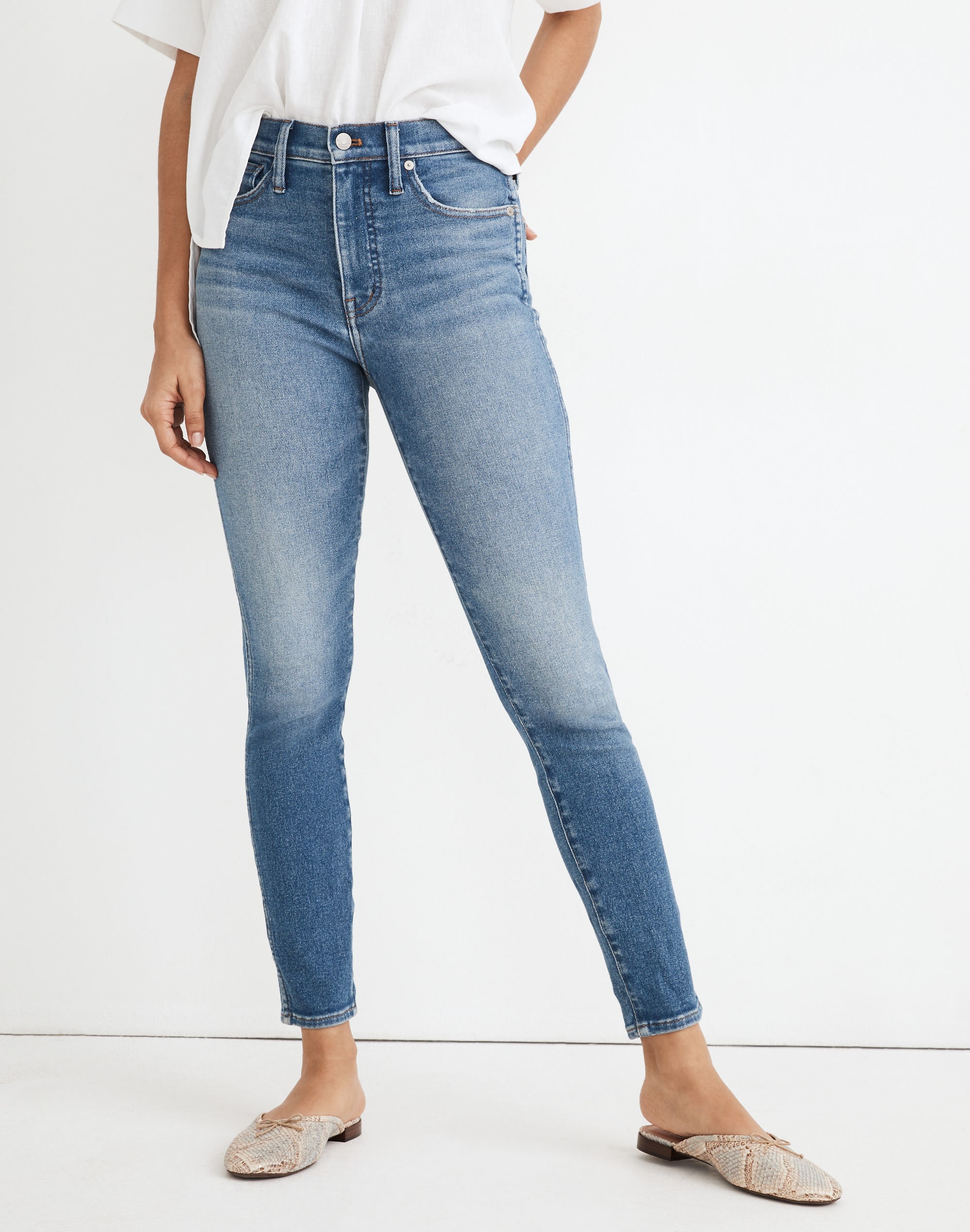 Tall 10" High-Rise Skinny Crop Jeans in Sheffield Wash