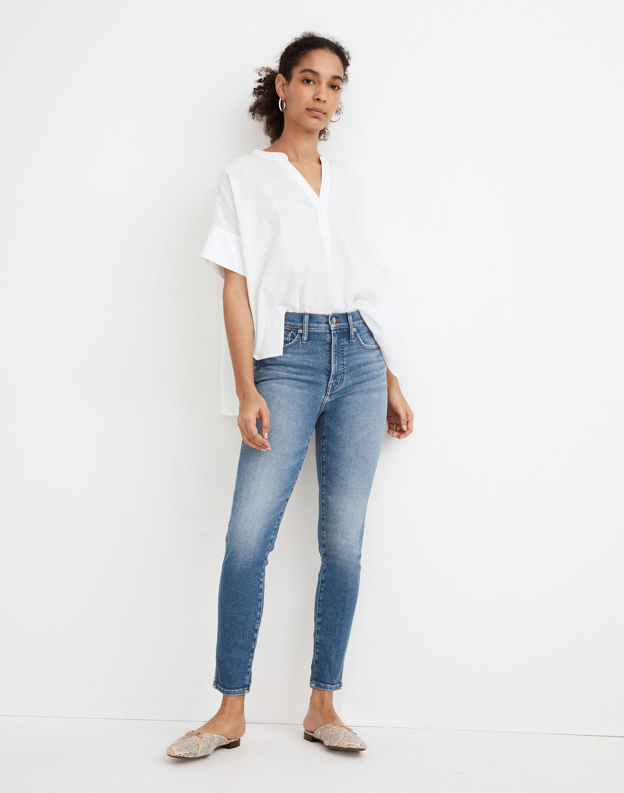 Tall 10" High-Rise Skinny Crop Jeans in Sheffield Wash