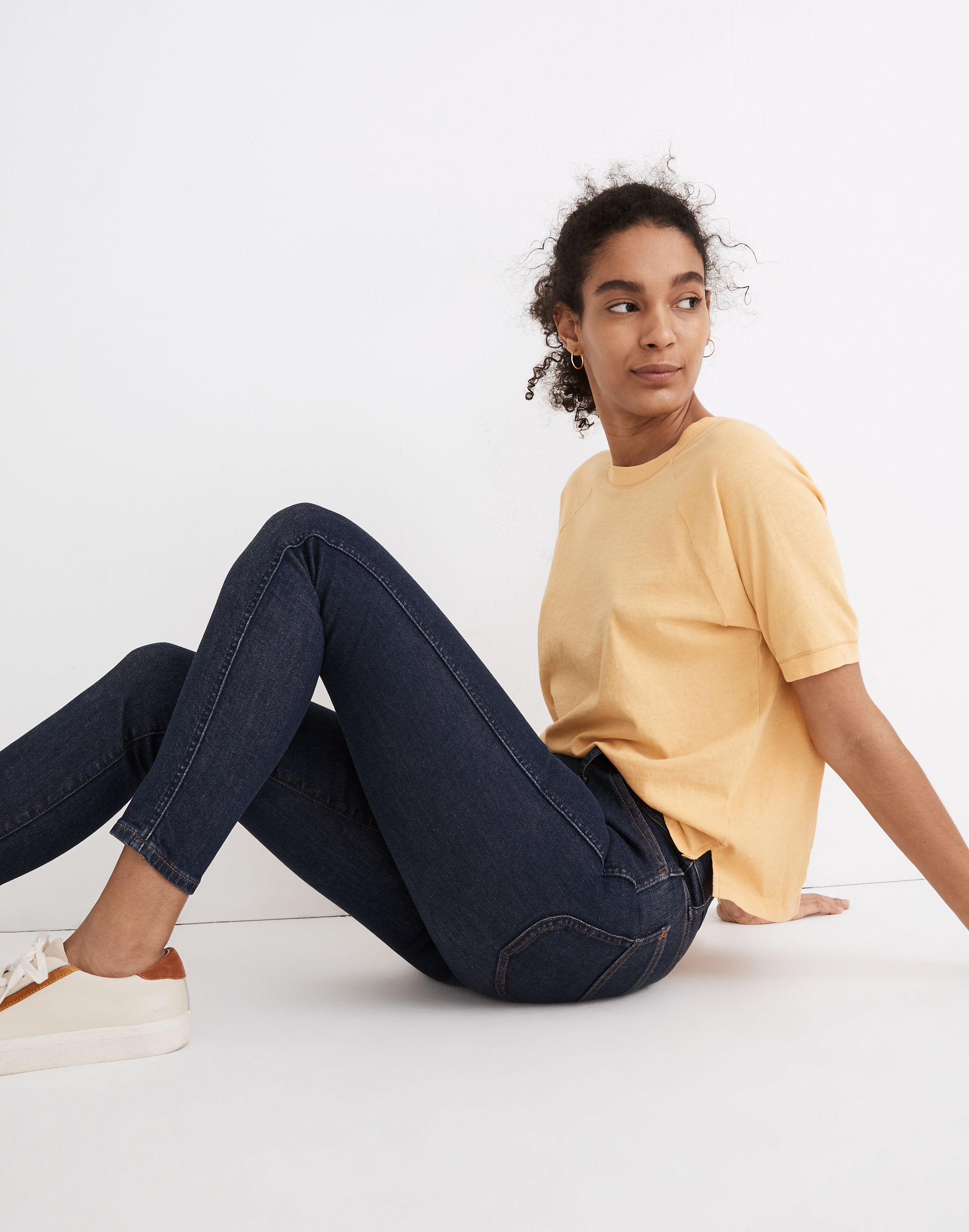 10" High-Rise Skinny Crop Jeans in Macarthur Wash: Exposed Zip Edition