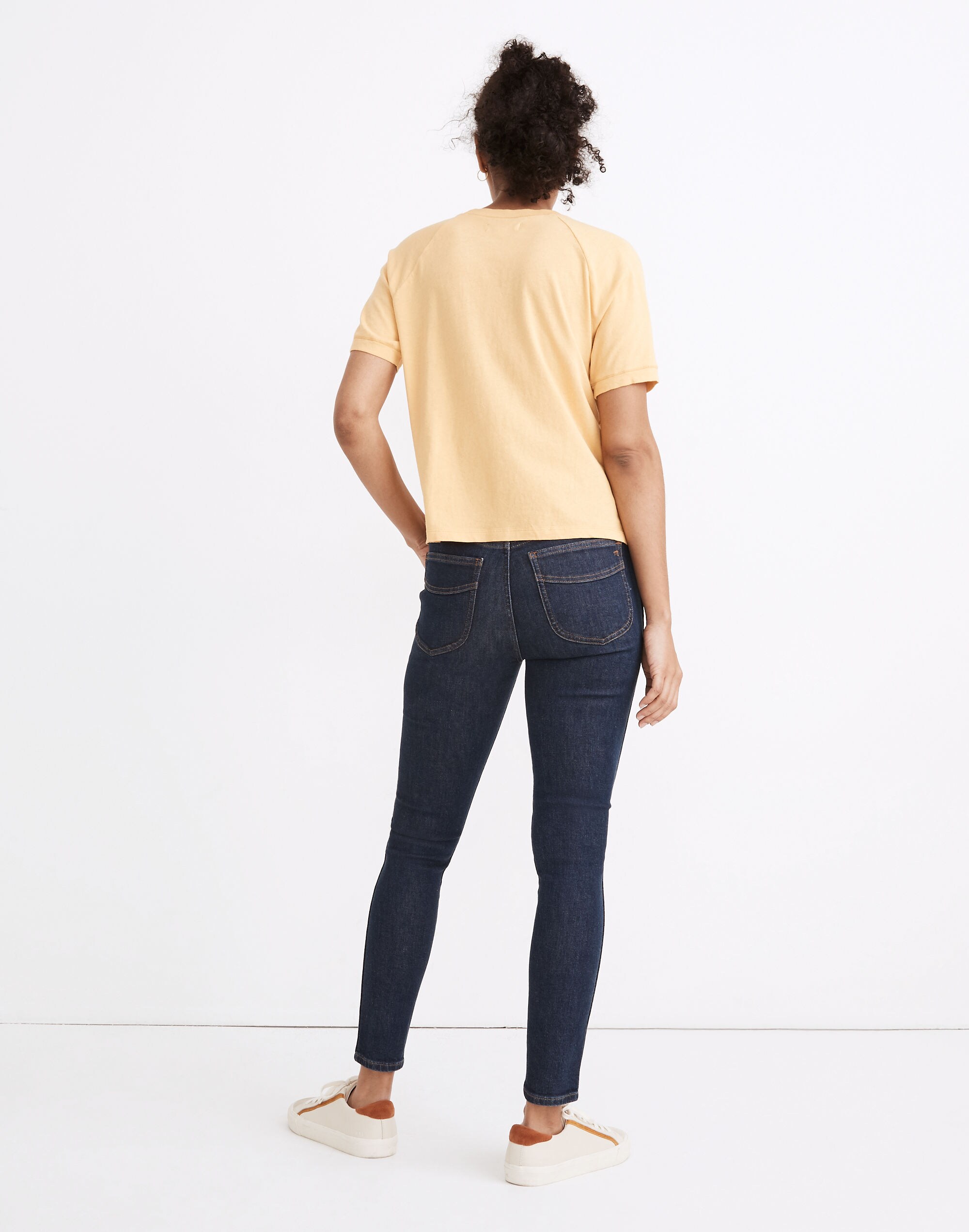 10" High-Rise Skinny Crop Jeans in Macarthur Wash: Exposed Zip Edition