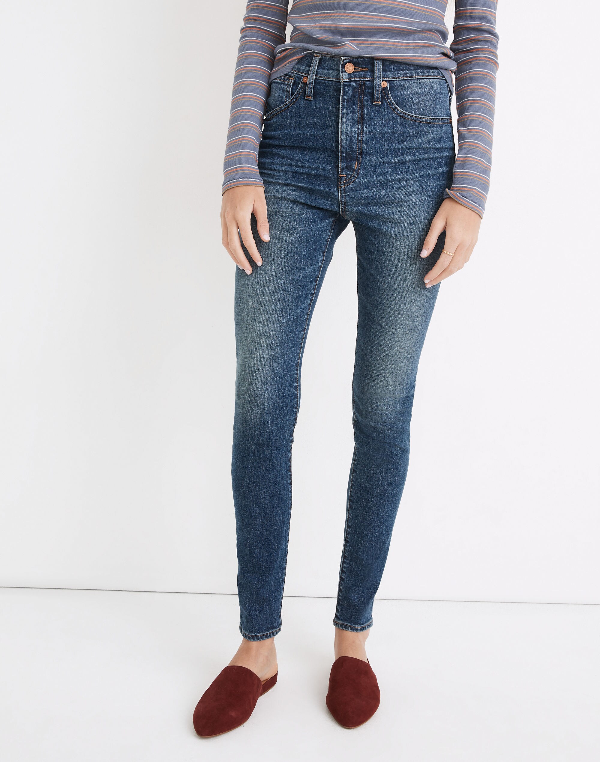 11" High-Rise Skinny Jeans in Markland Wash: TENCEL&trade; Denim Edition