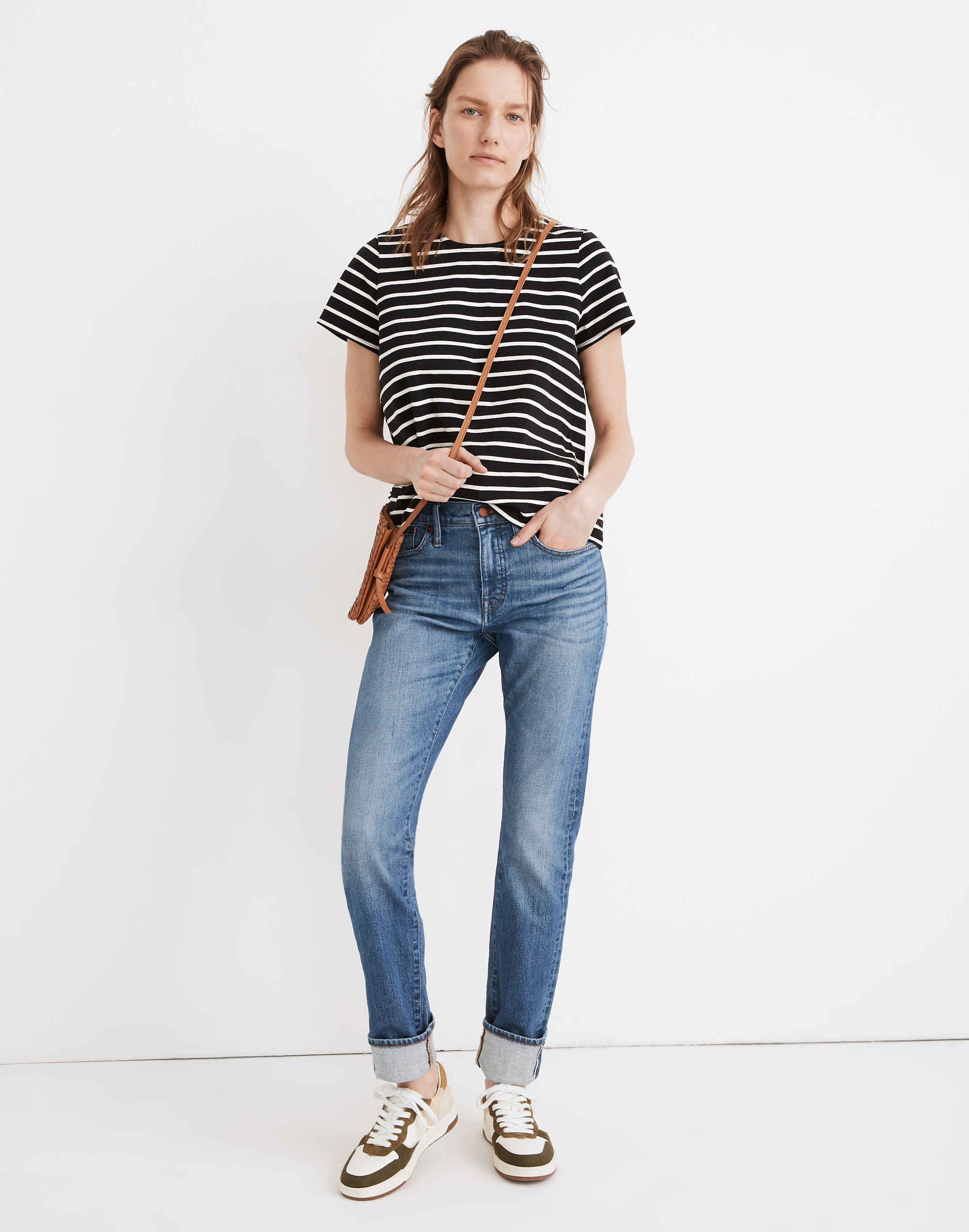 Tomboy Straight Jeans in Galewood Wash: Selvedge Edition