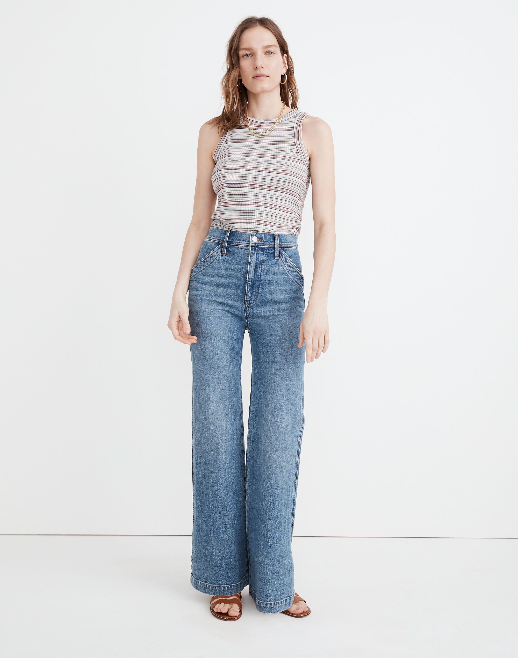 11" High-Rise Flare Jeans in Erickson Wash: Stitched-Pocket Edition