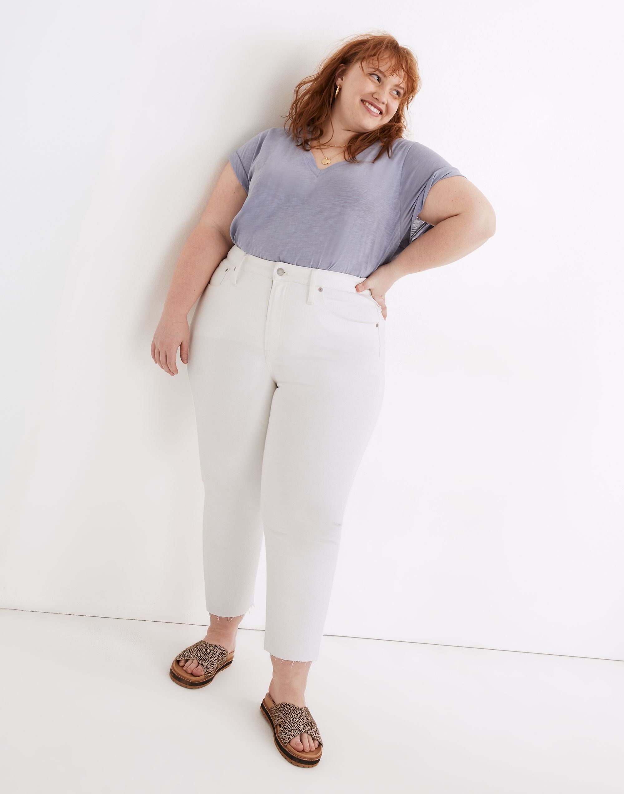 The Plus Perfect Vintage Jean in Tile White