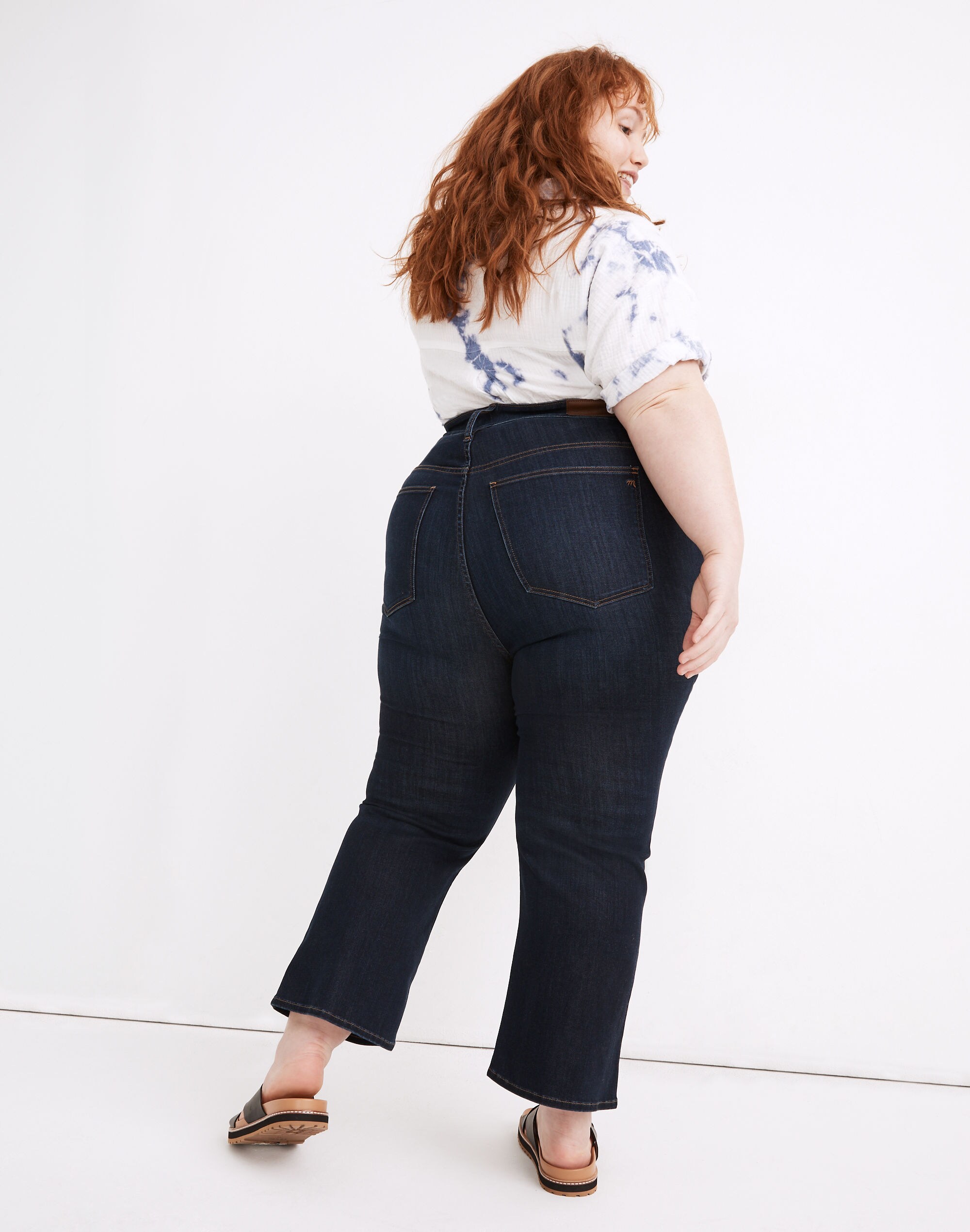 Plus Curvy Cali Demi-Boot Jeans in Larkspur Wash: TENCEL&trade; Denim Edition