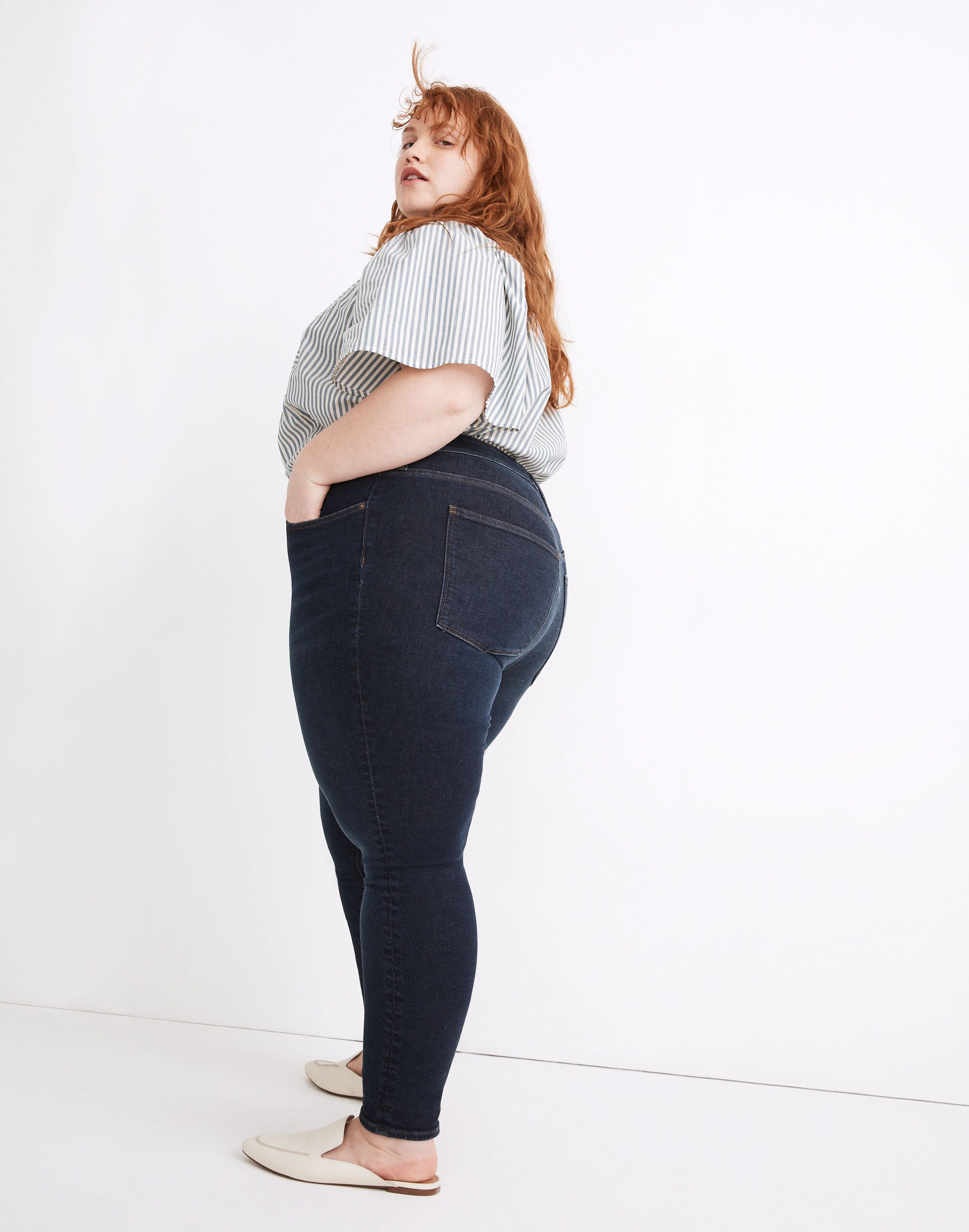 Plus Mid-Rise Skinny Jeans in Orland Wash: TENCEL&trade; Denim Edition