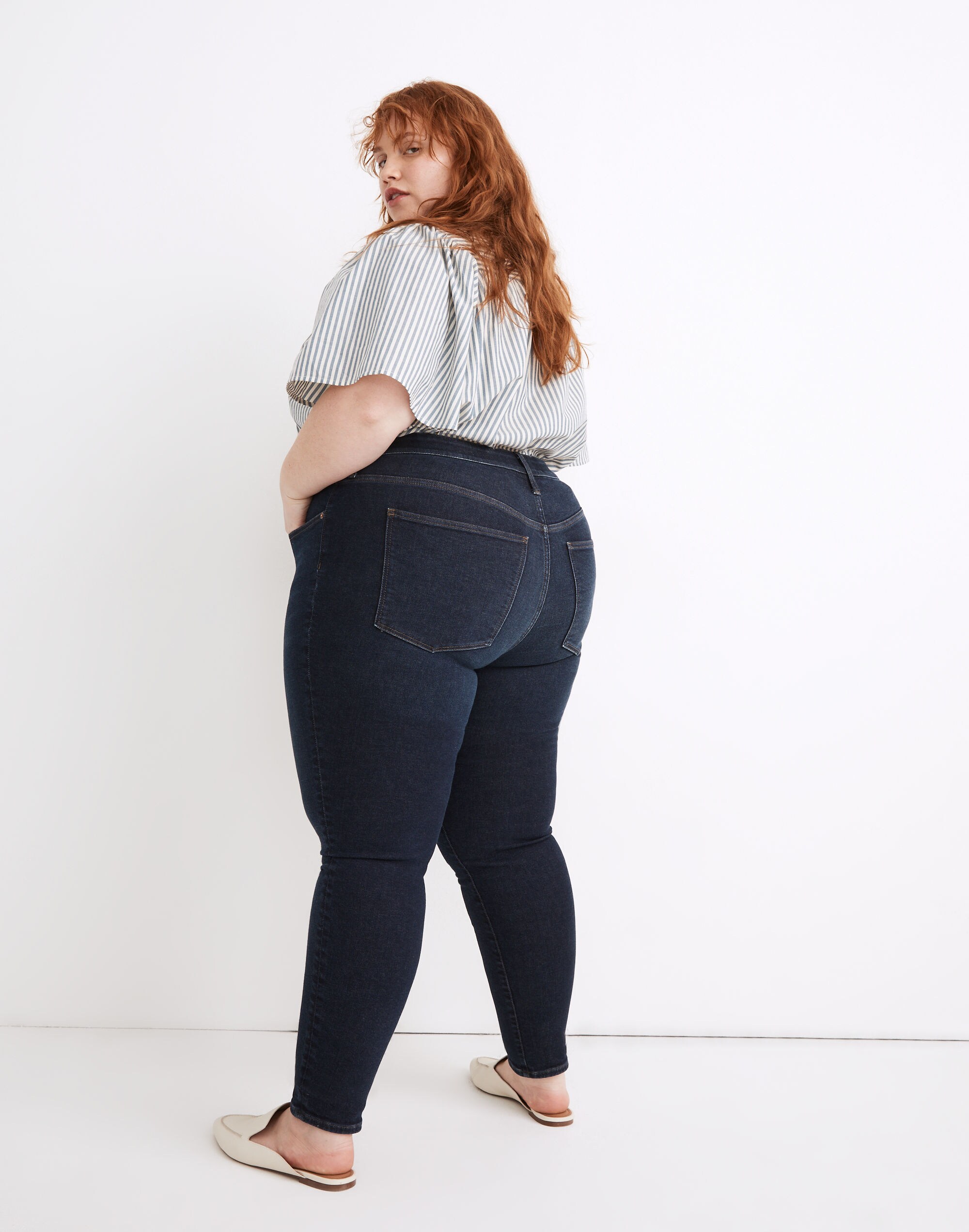 Plus Mid-Rise Skinny Jeans in Orland Wash: TENCEL&trade; Denim Edition