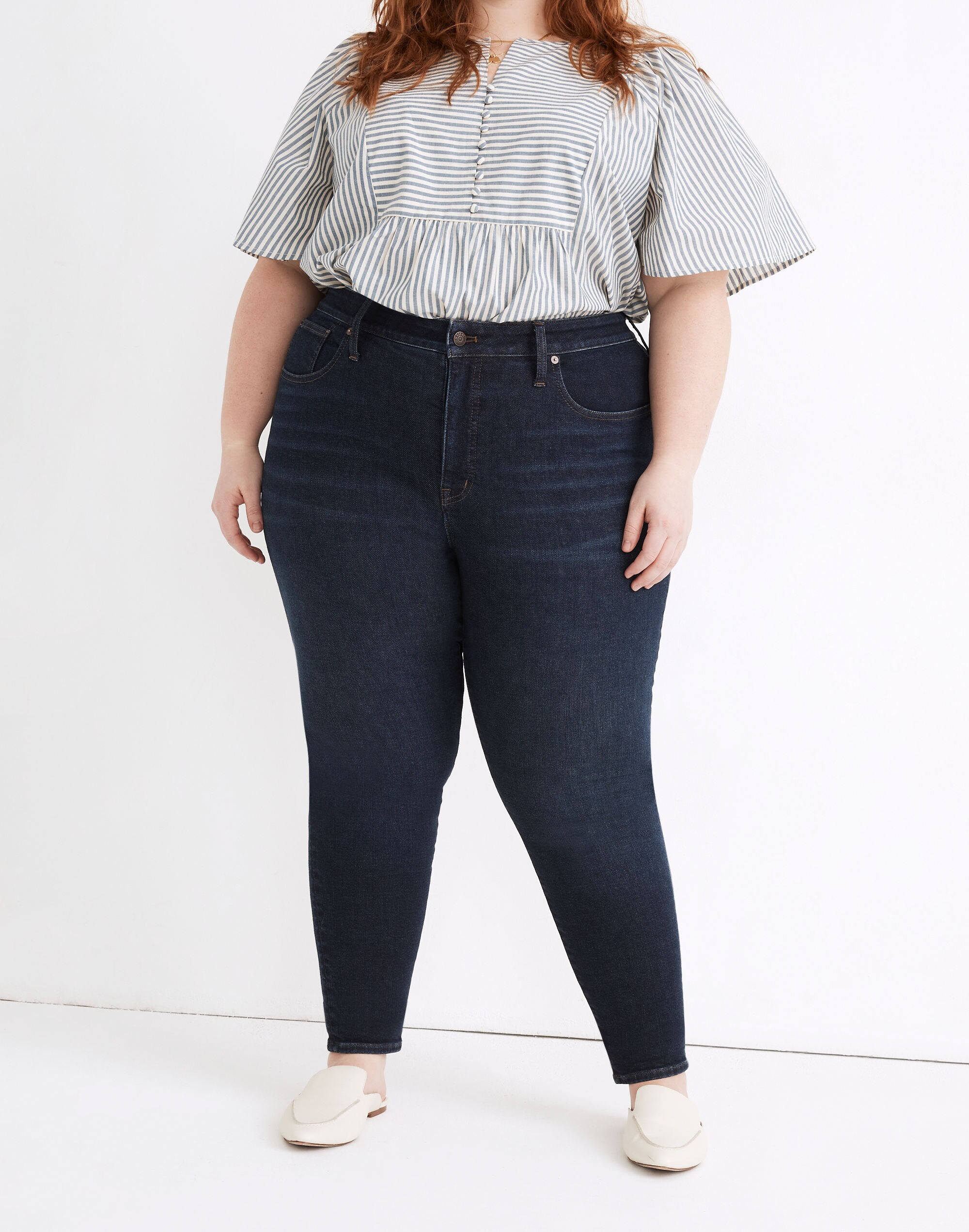 Plus Mid-Rise Skinny Jeans in Orland Wash: TENCEL&trade; Denim Edition