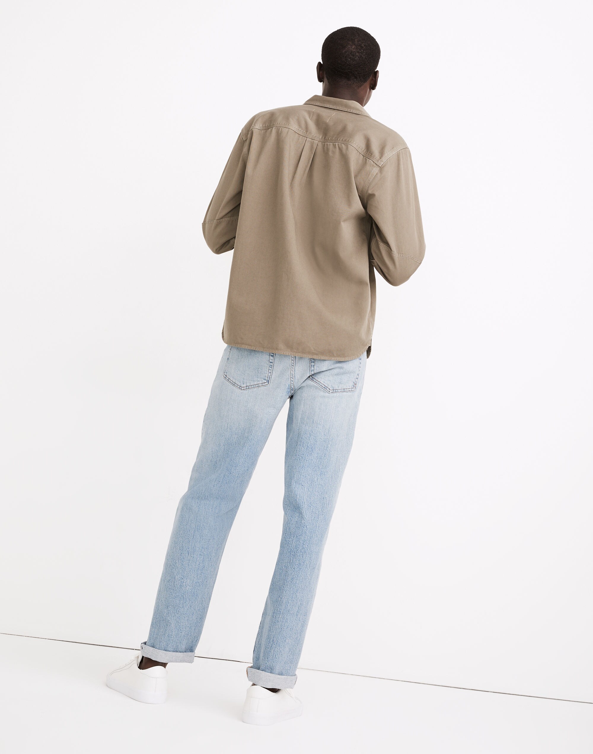 Relaxed Straight Authentic Flex Selvedge Jeans in Wyndham Wash