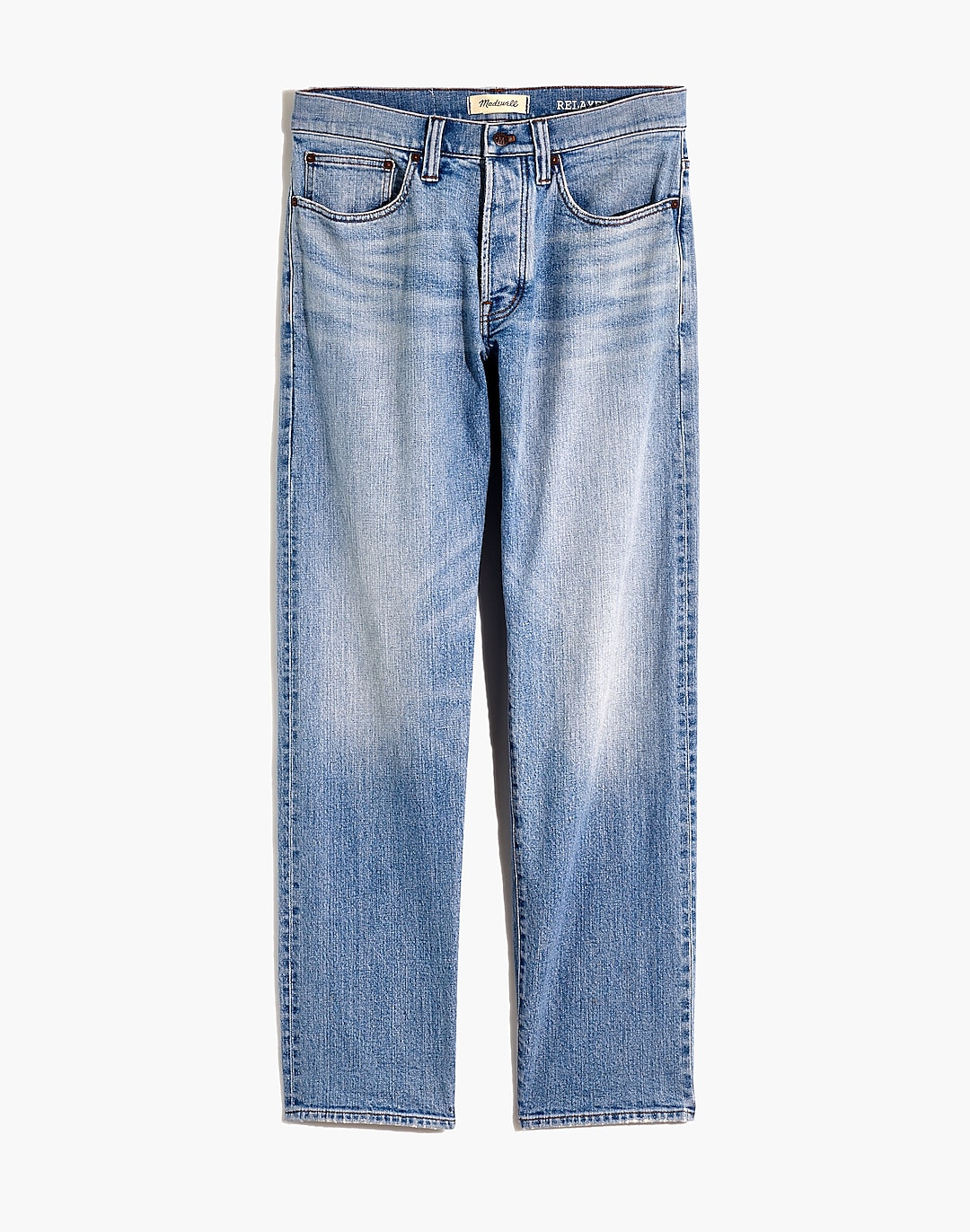 Relaxed Straight Authentic Flex Selvedge Jeans in Wyndham Wash