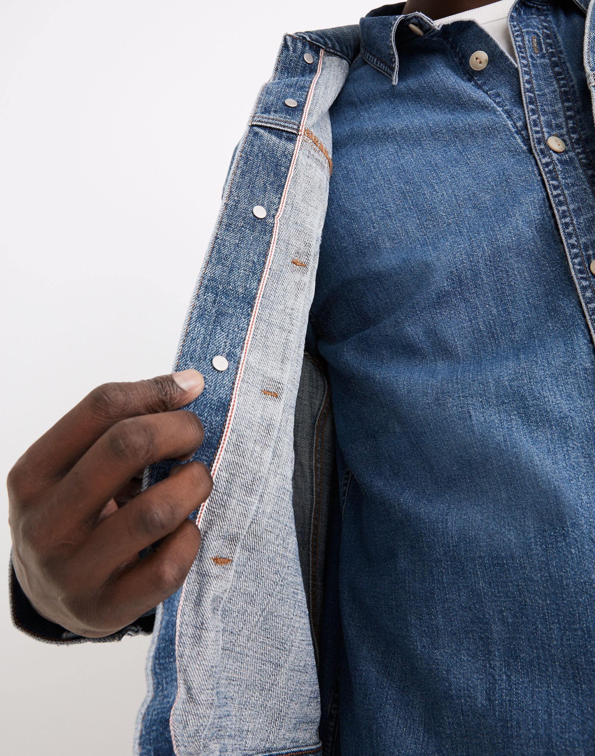 Selvedge Trucker Jean Jacket in Hyland Wash