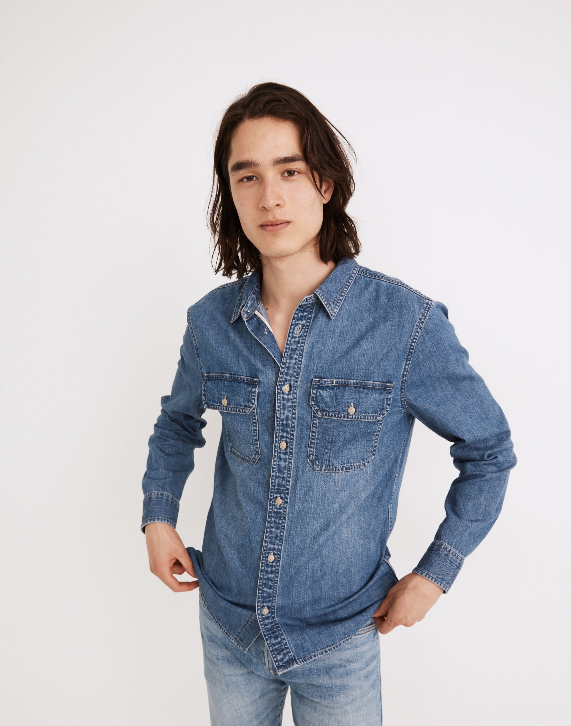 Selvedge Denim Perfect Long-Sleeve Shirt